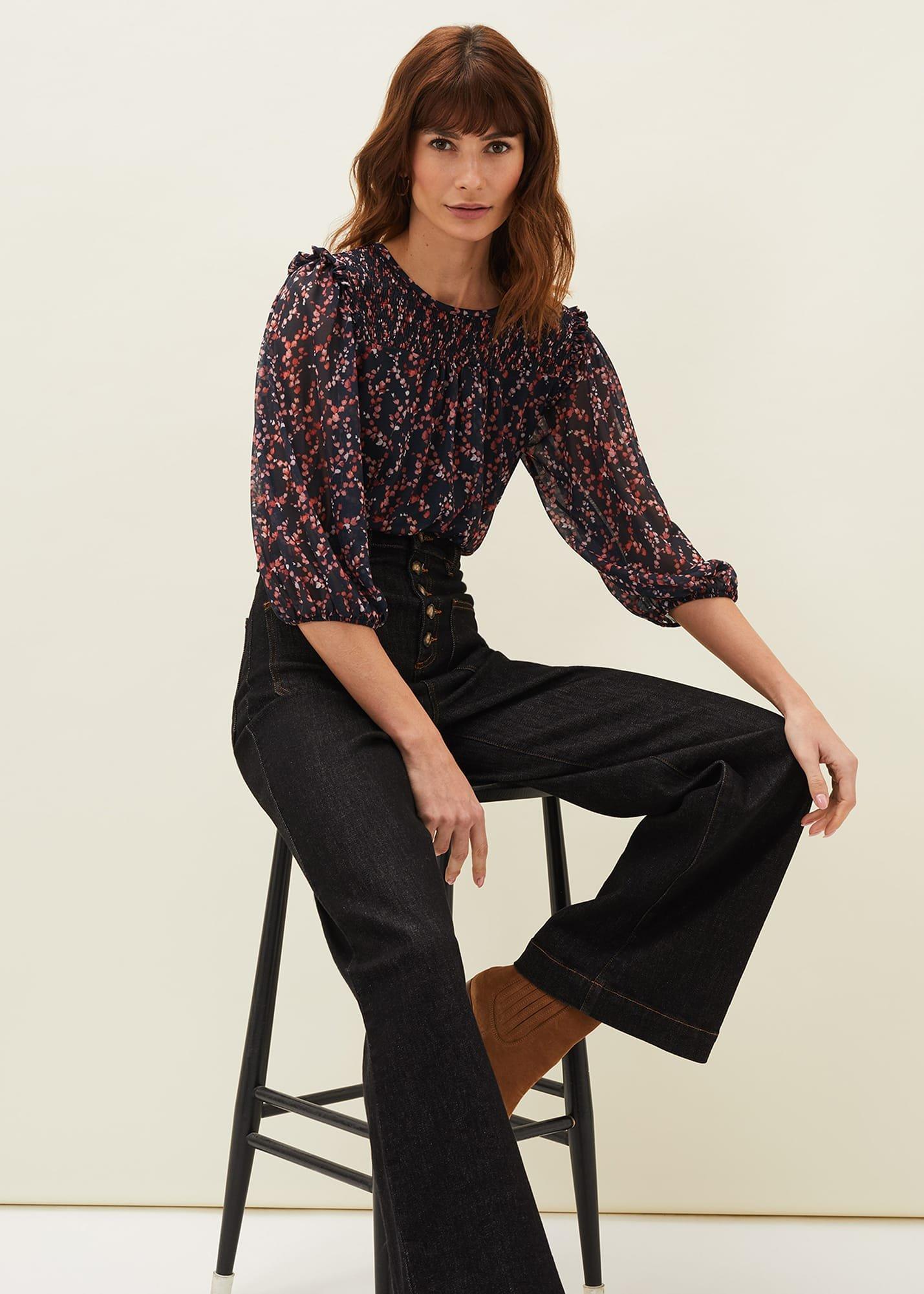 Elora Ditsy Print Top