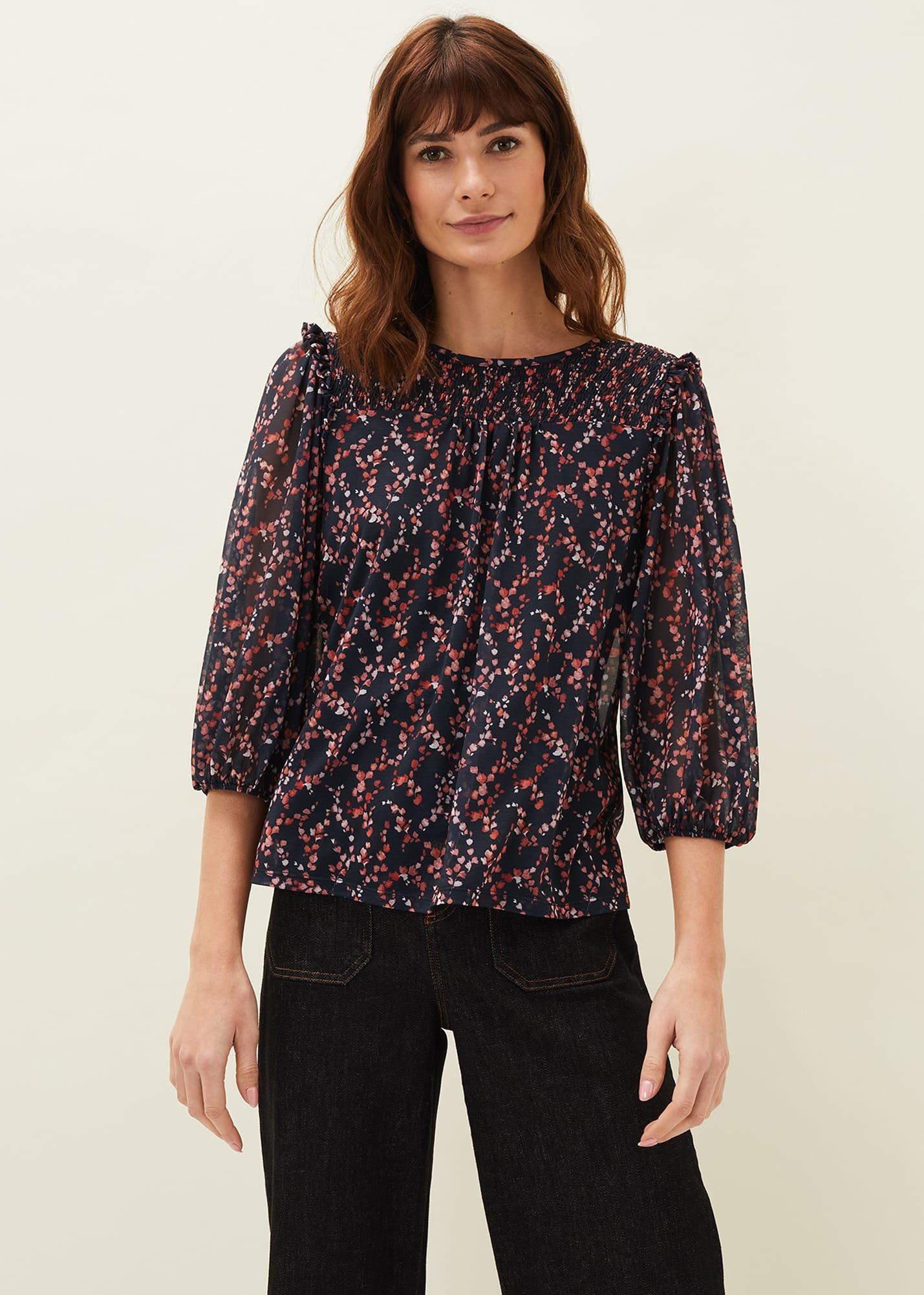 Elora Ditsy Print Top