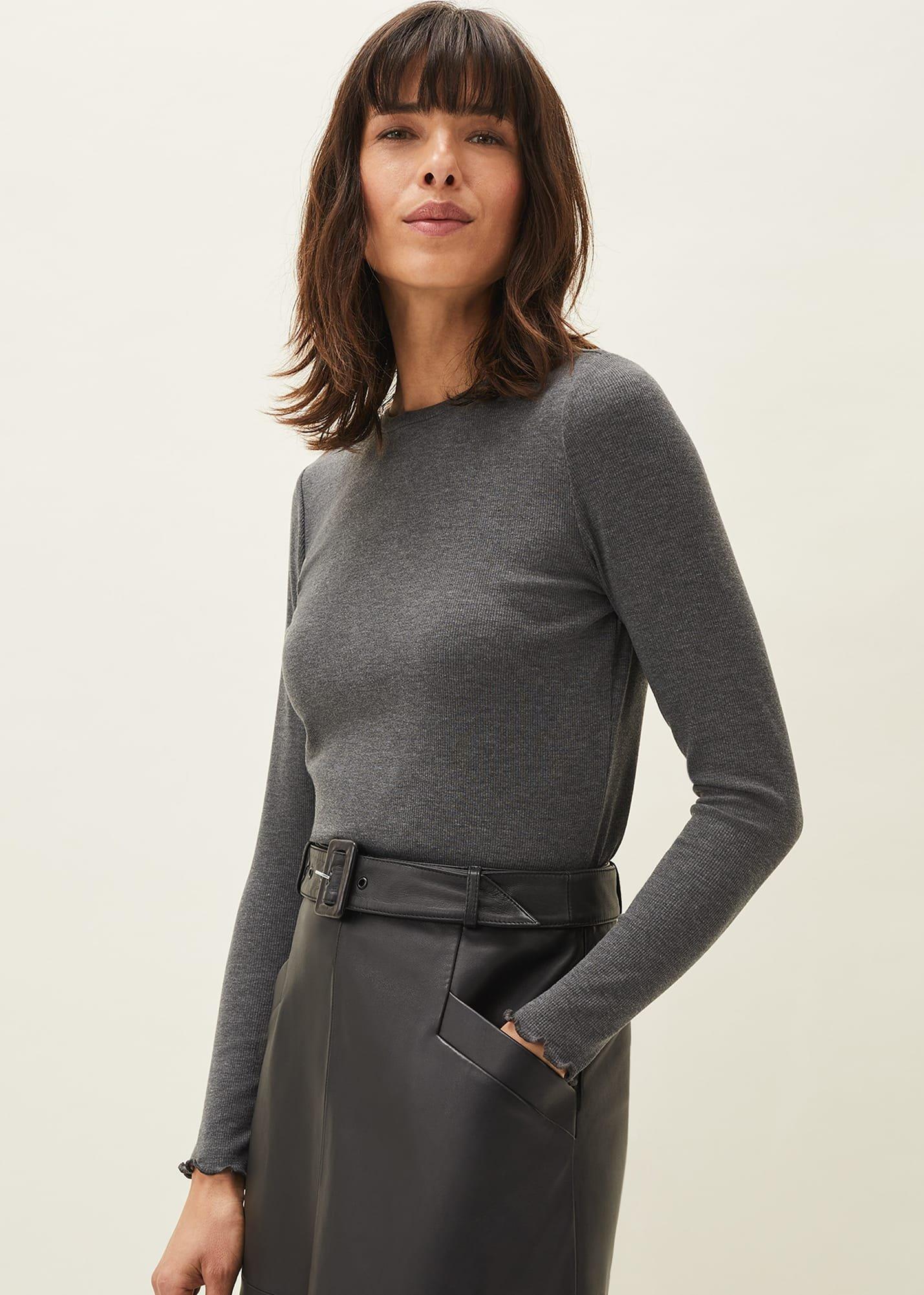 Cally Ribbed Jersey Top
