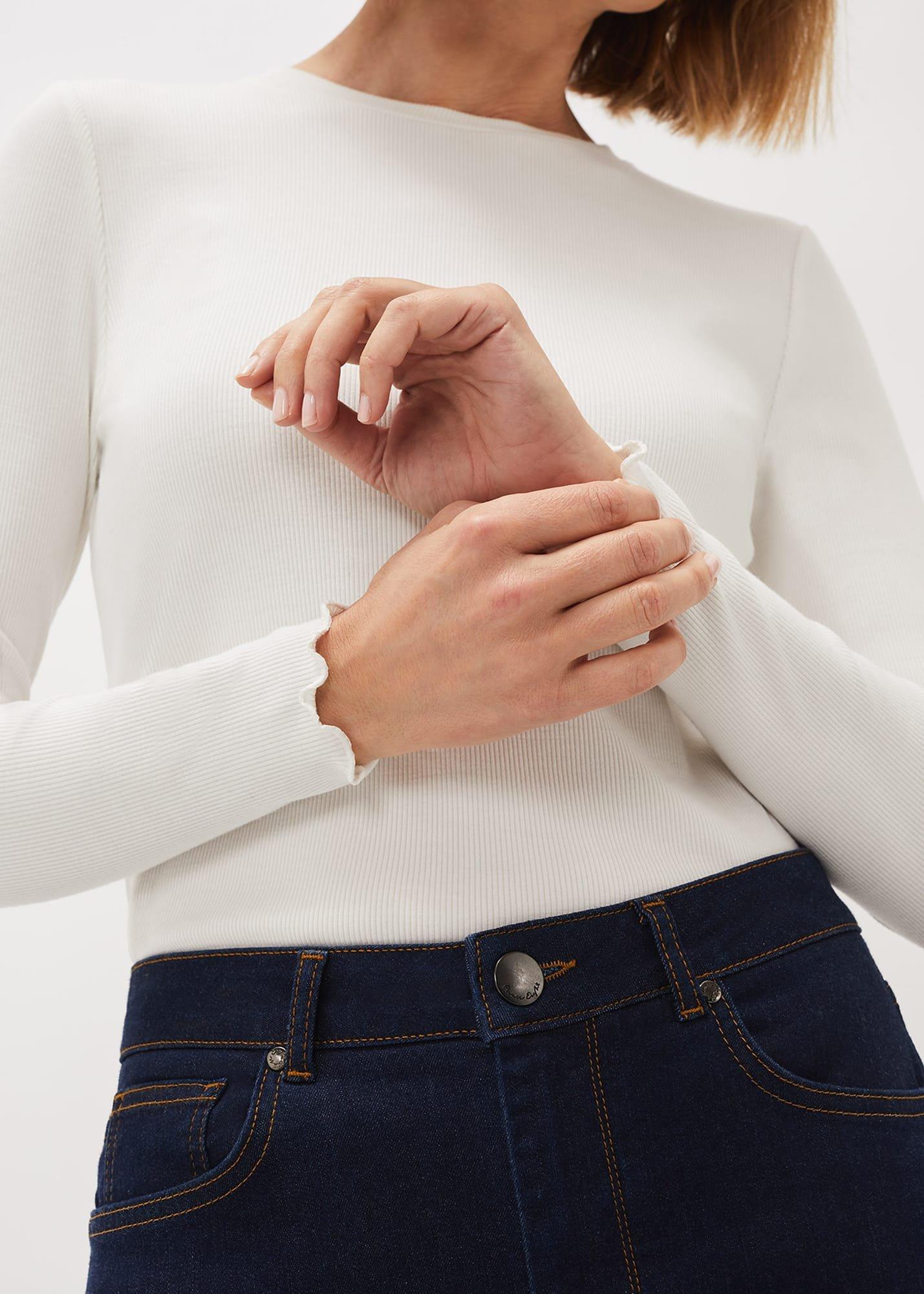 Cally Ribbed Jersey Top