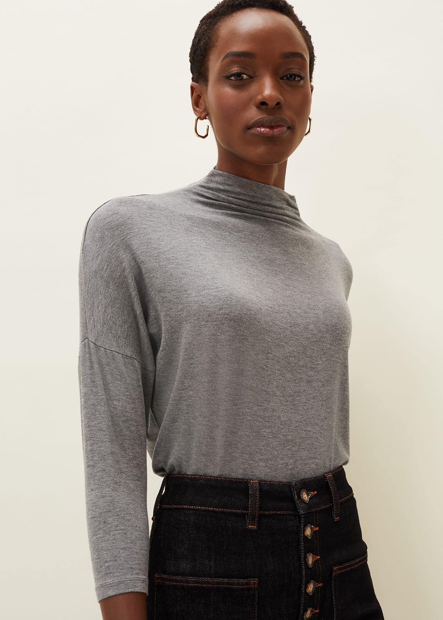 Shiloh Roll Neck Jersey Top