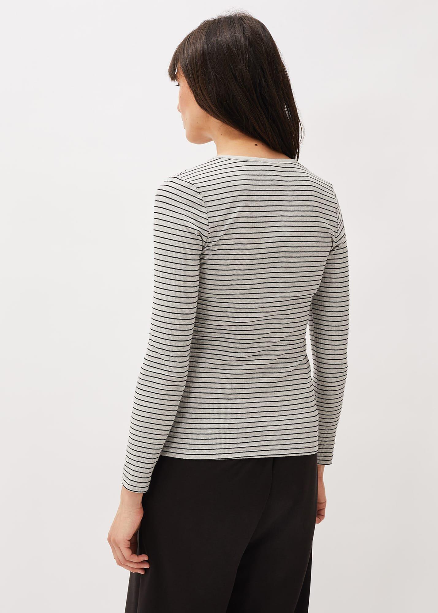 Siona Stripe Ribbed Jersey Top