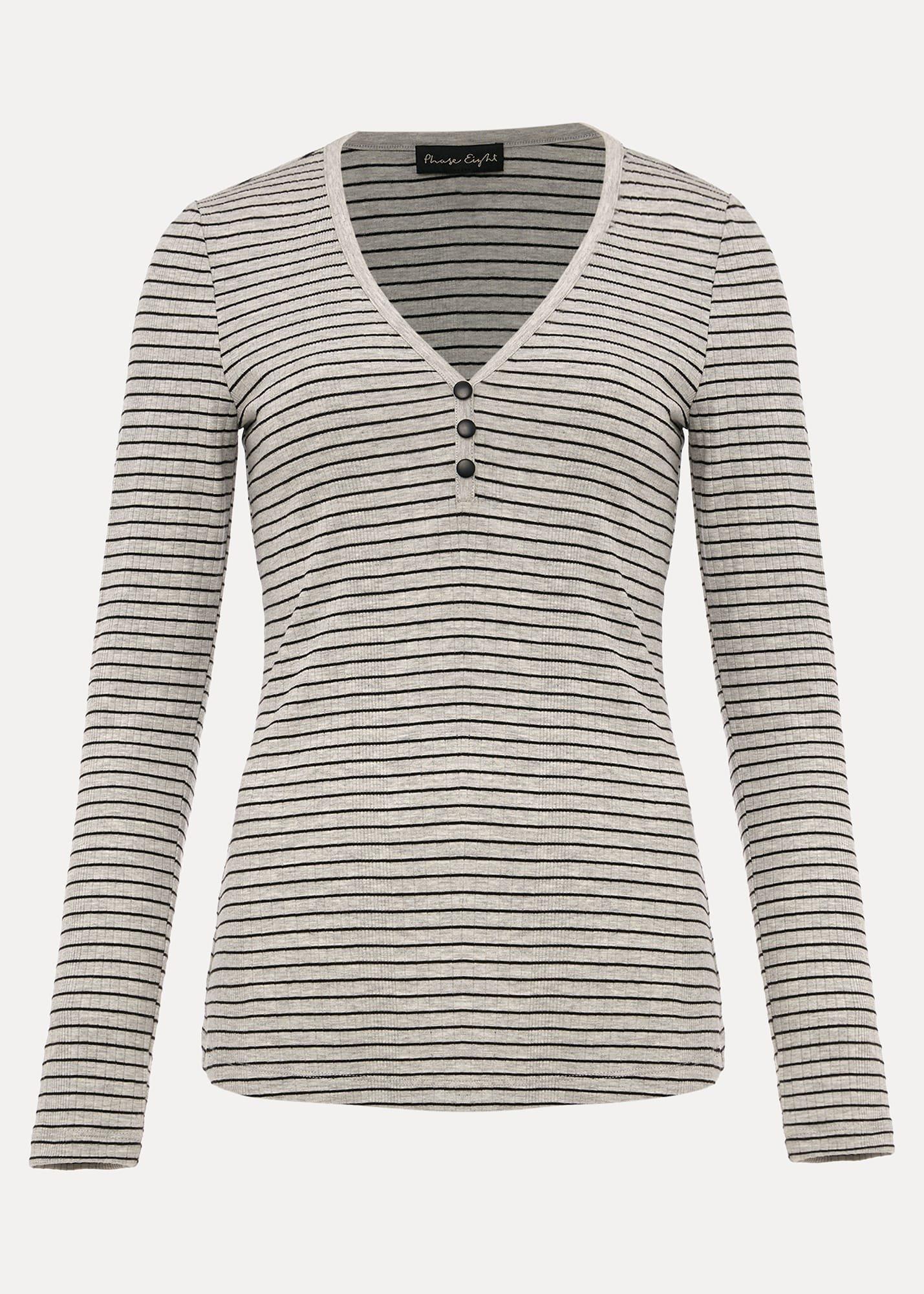 Siona Stripe Ribbed Jersey Top