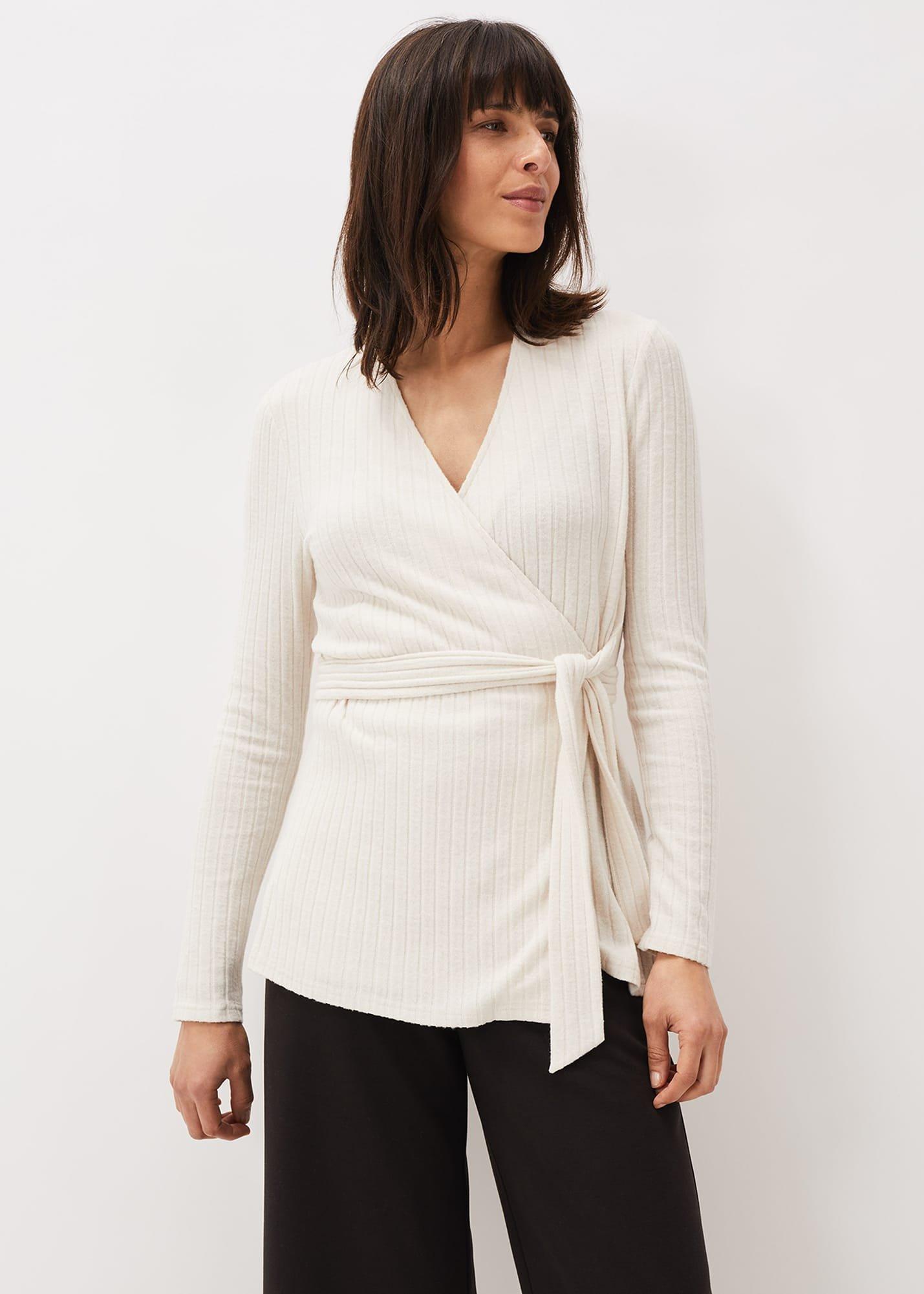 Deona Ribbed Wrap Top