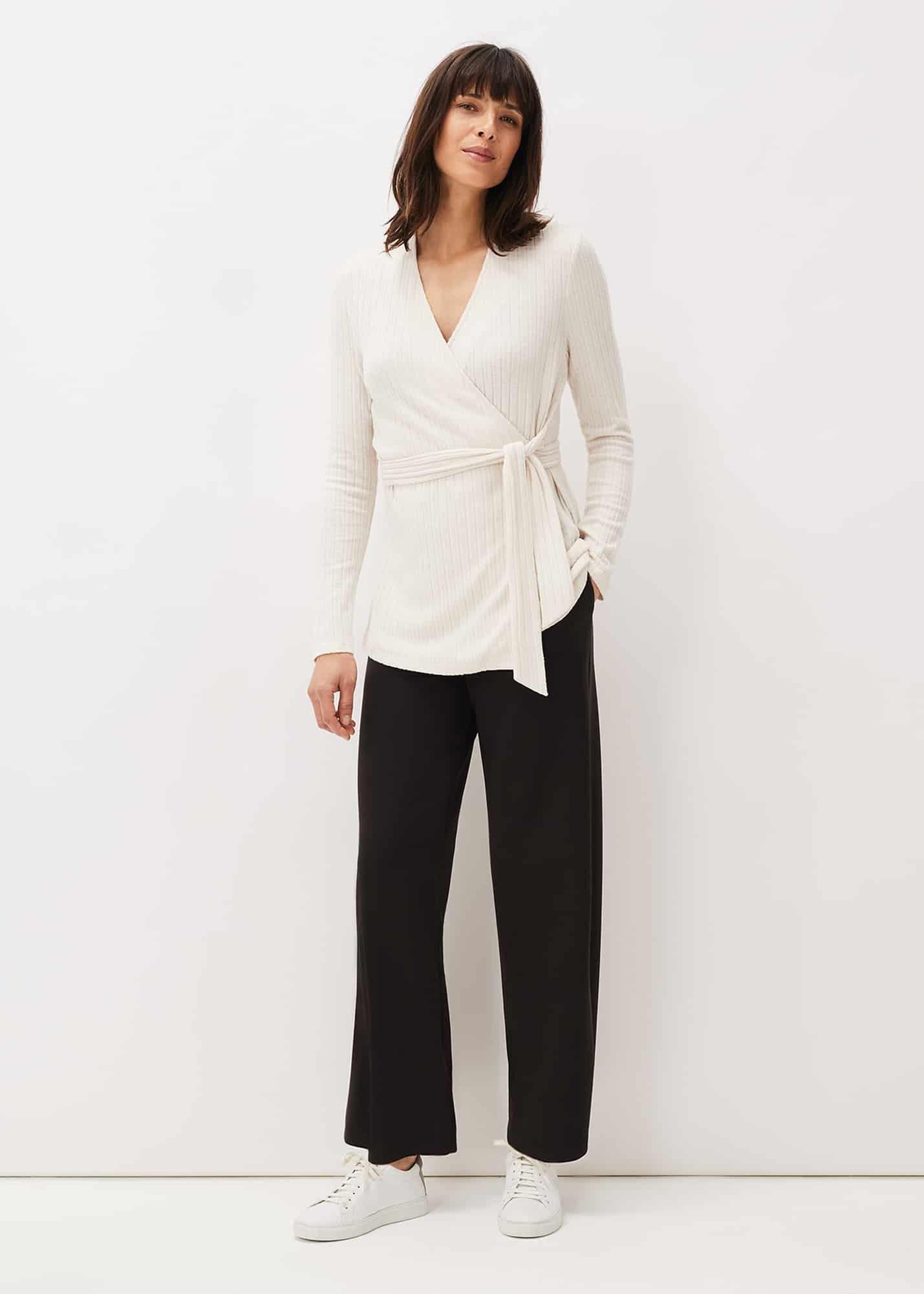 Deona Ribbed Wrap Top