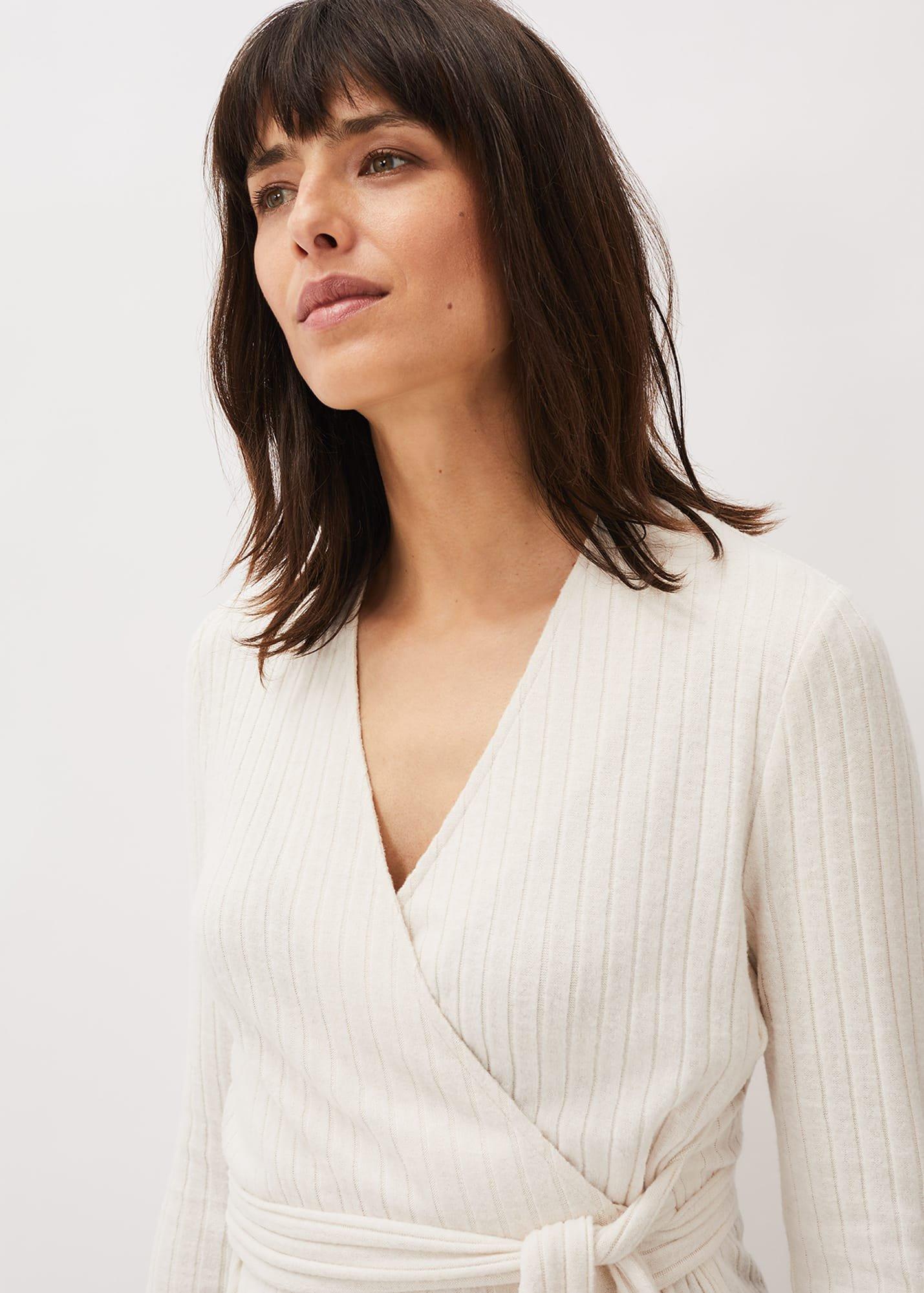 Deona Ribbed Wrap Top
