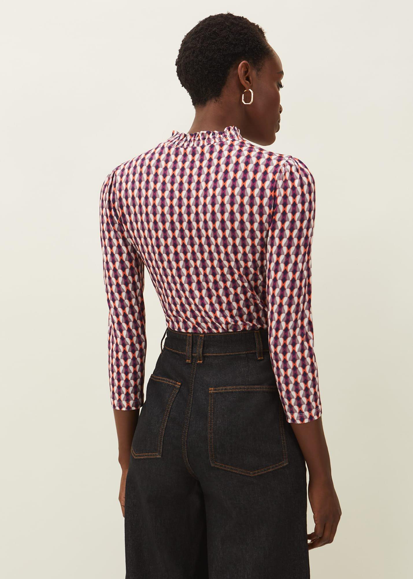 Elizza Geometric Print Top