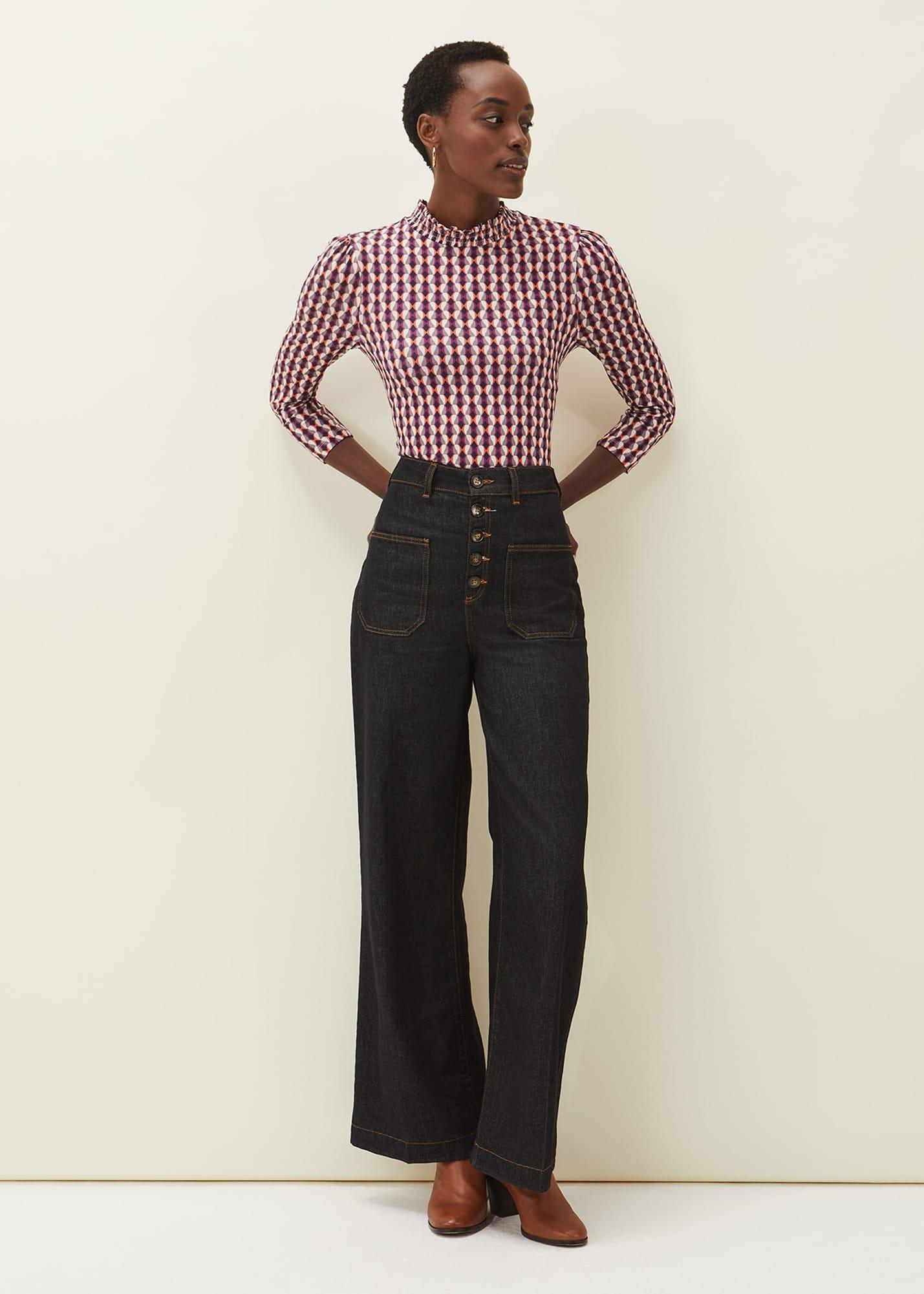 Elizza Geometric Print Top