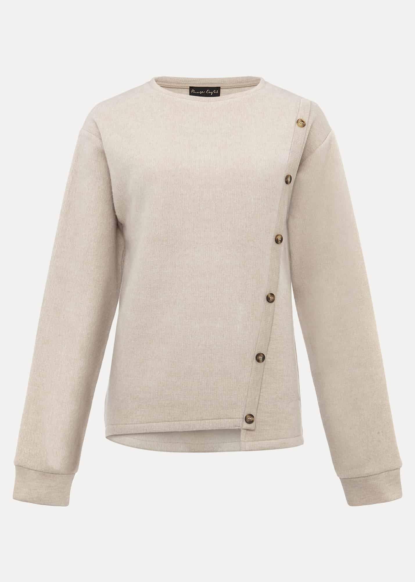 Dasha Button Detail Asymmetric Hem Top