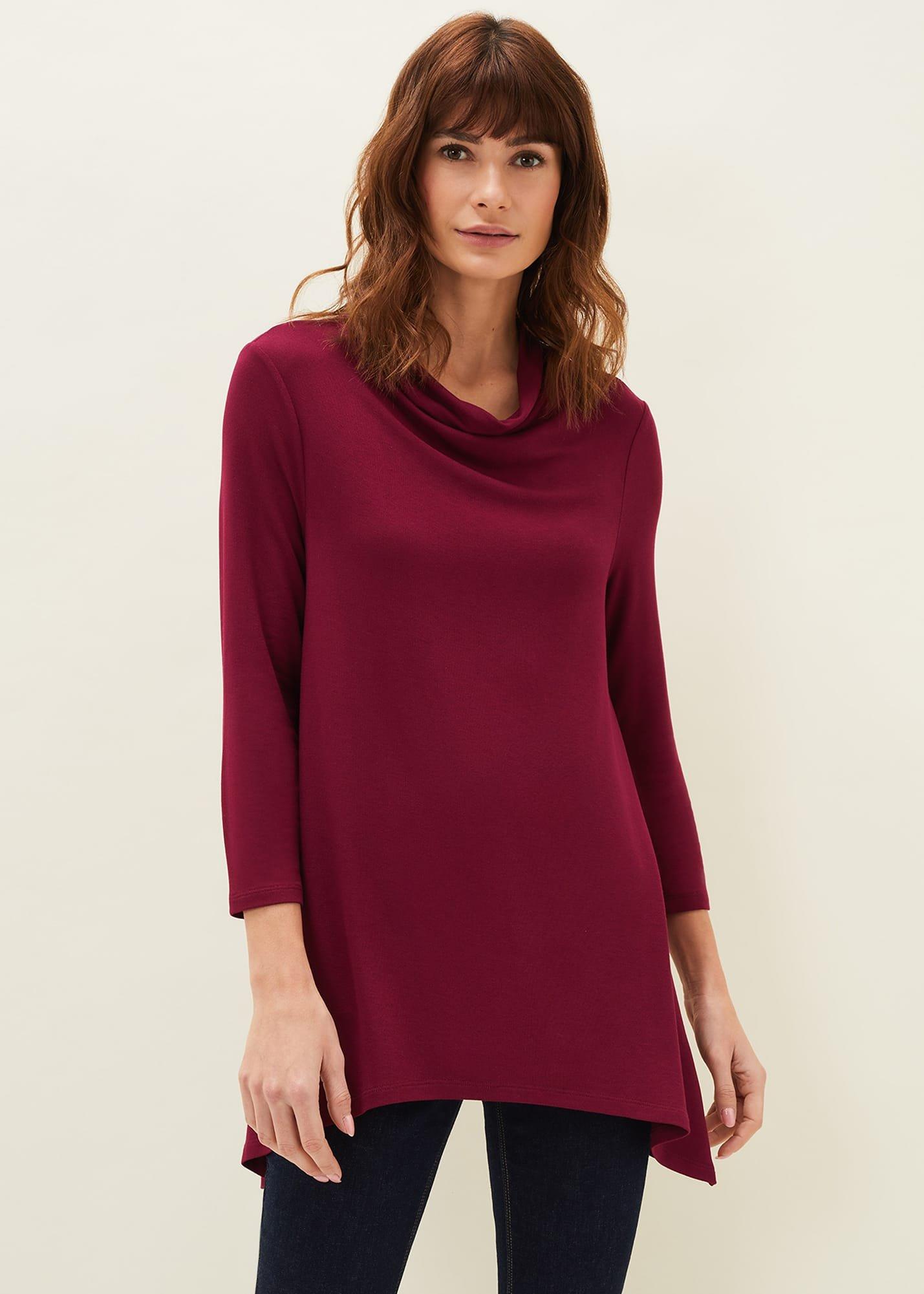 Chrissie Cowl Neck Swing Top