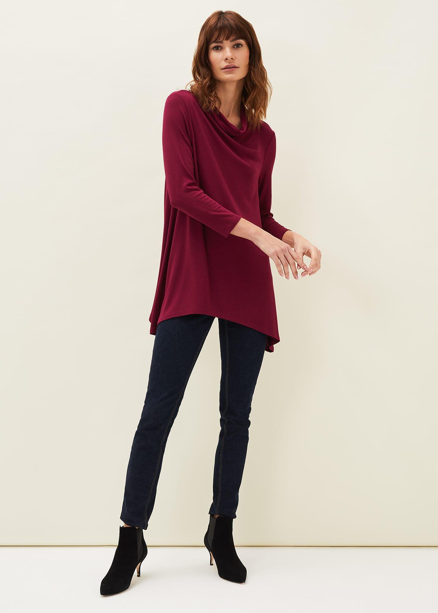 Chrissie Cowl Neck Swing Top