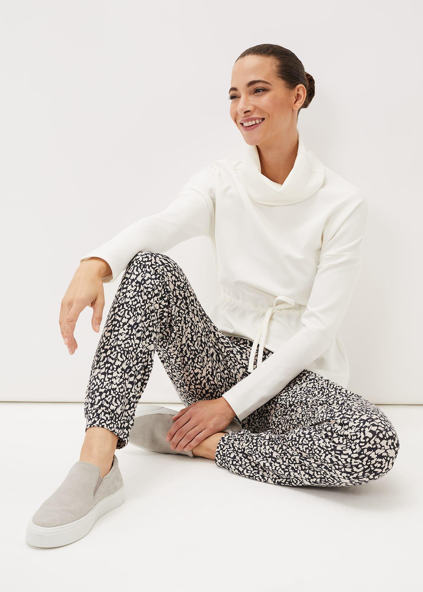 Cathi Ruched Waist Funnel Neck Sweatshirt