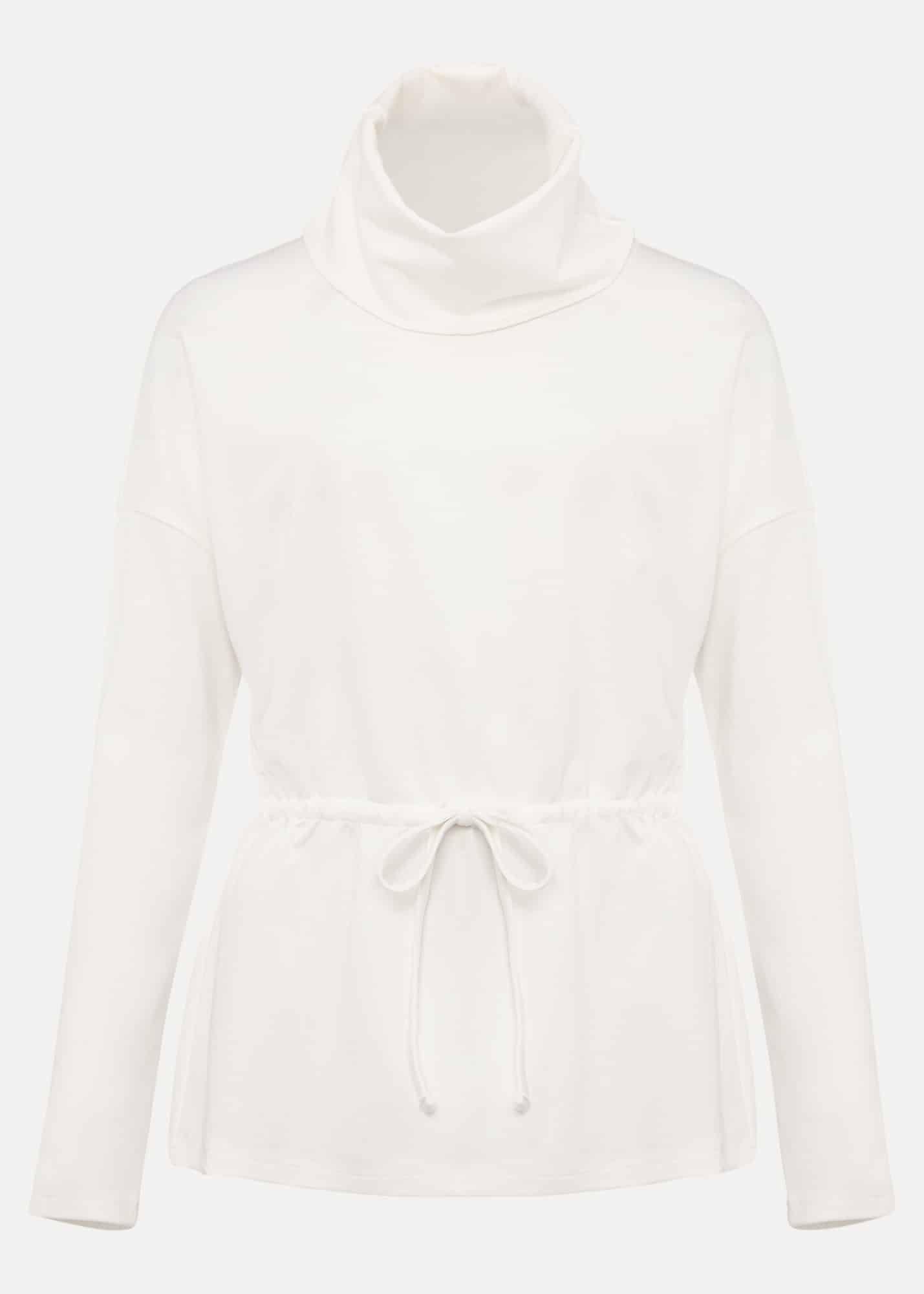 Cathi Ruched Waist Funnel Neck Sweatshirt