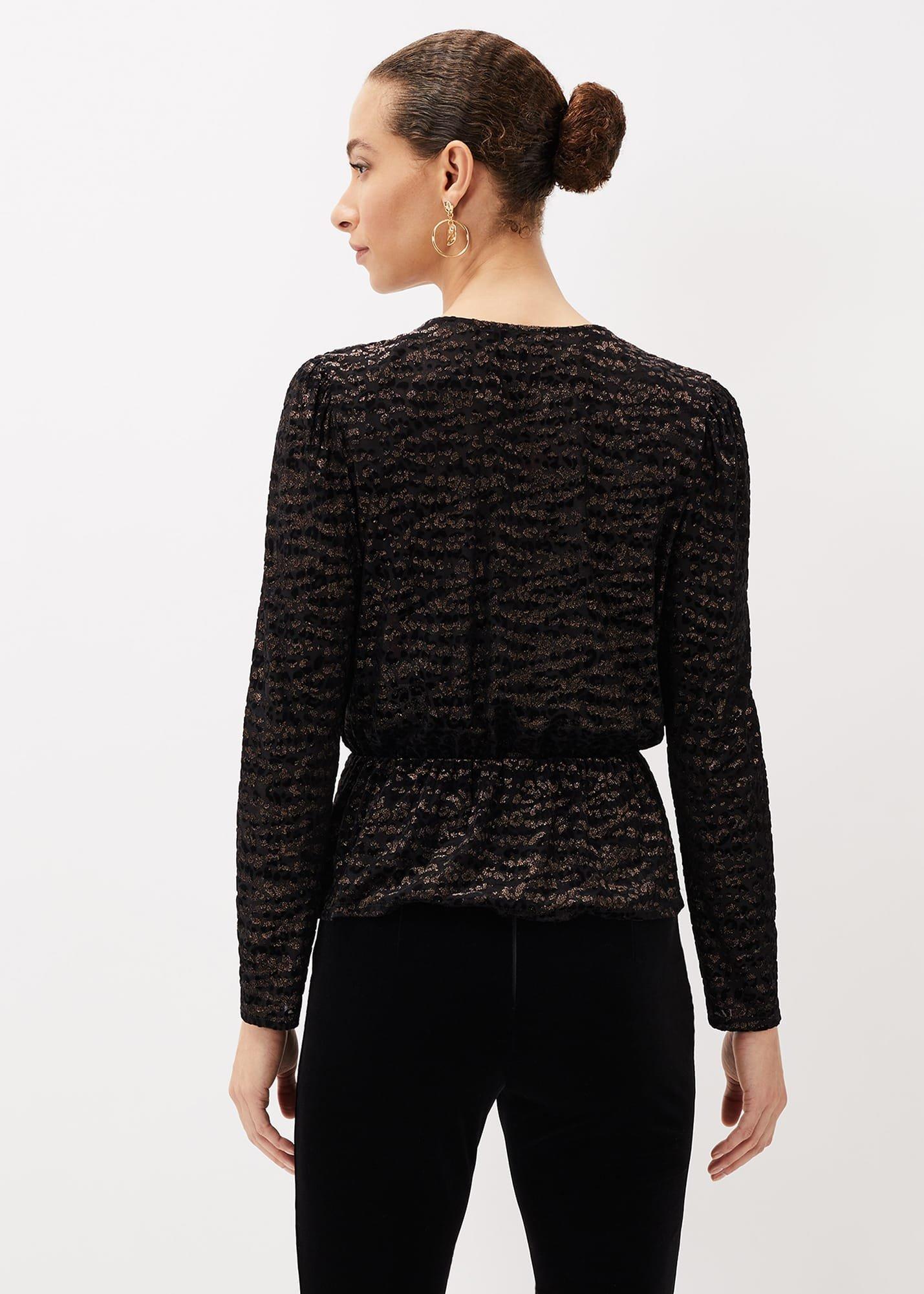 Lauren Animal Burnout Texture Top