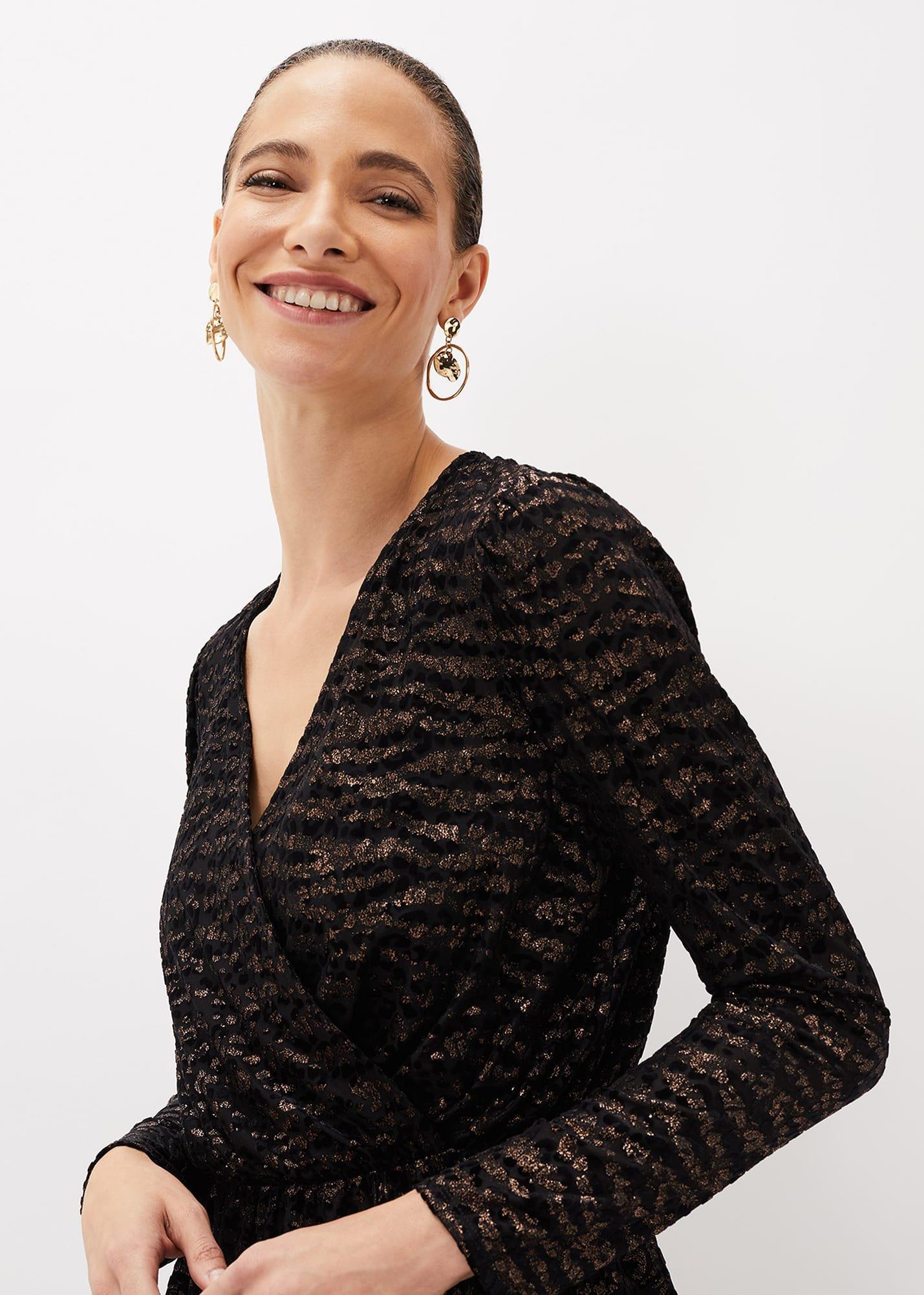 Lauren Animal Burnout Texture Top