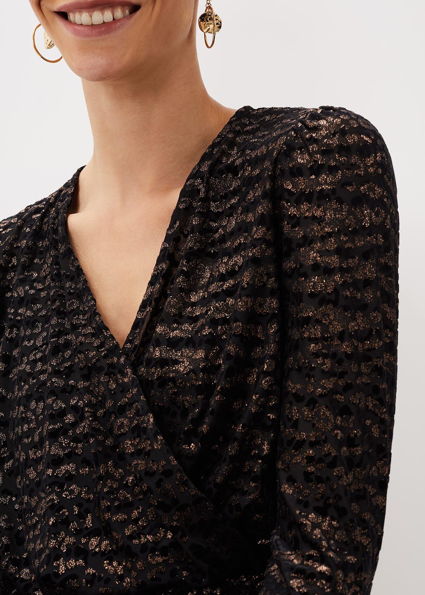 Lauren Animal Burnout Texture Top