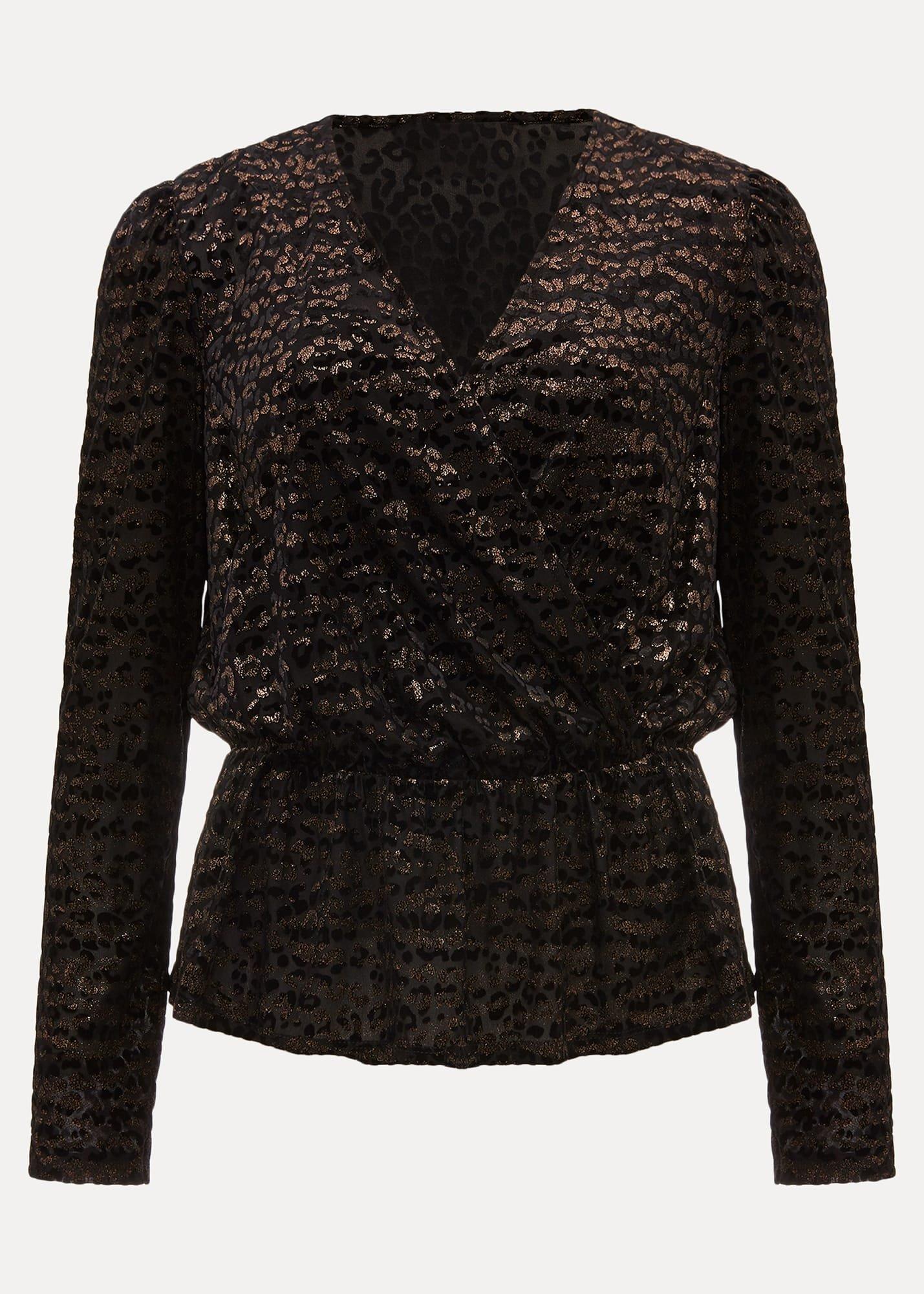 Lauren Animal Burnout Texture Top