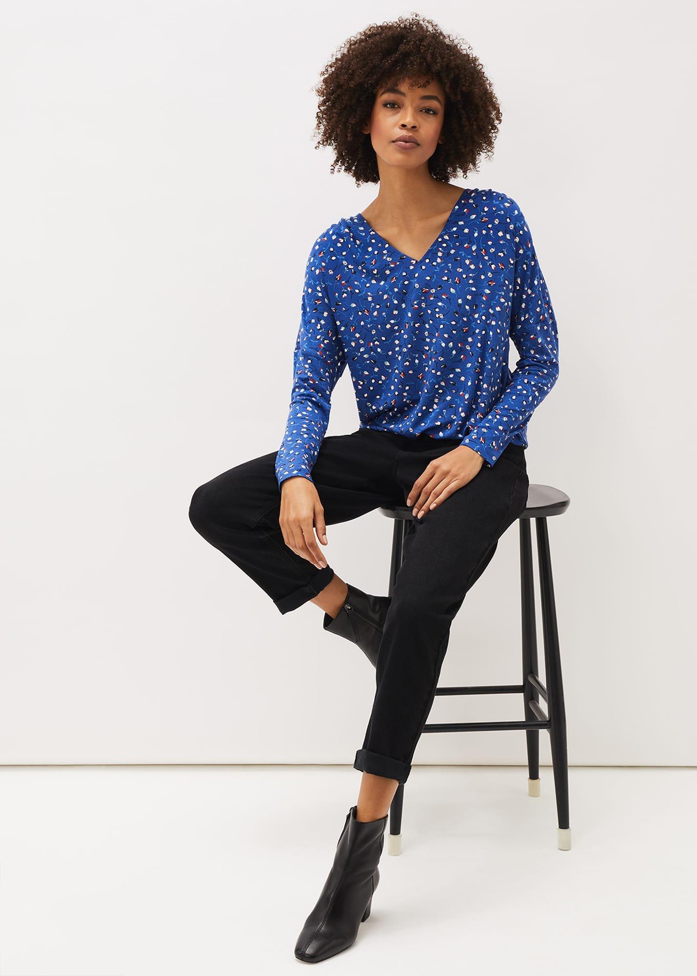 Alexandra Tulip Print Jersey Top