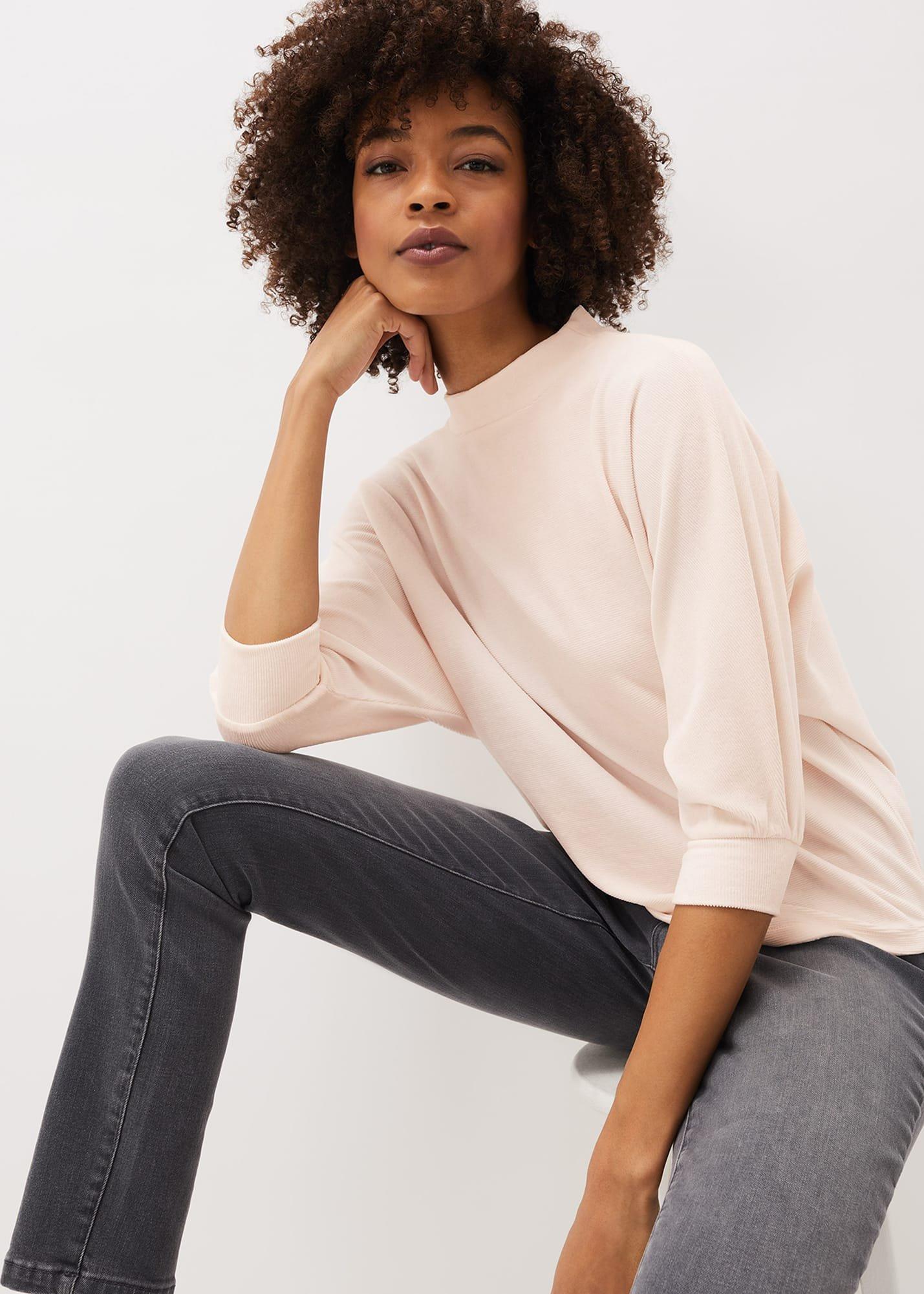 Vivvie Velvet Ribbed Top