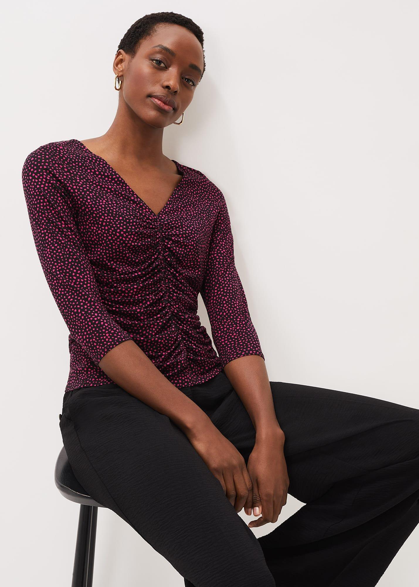 Paris Spot Print Top