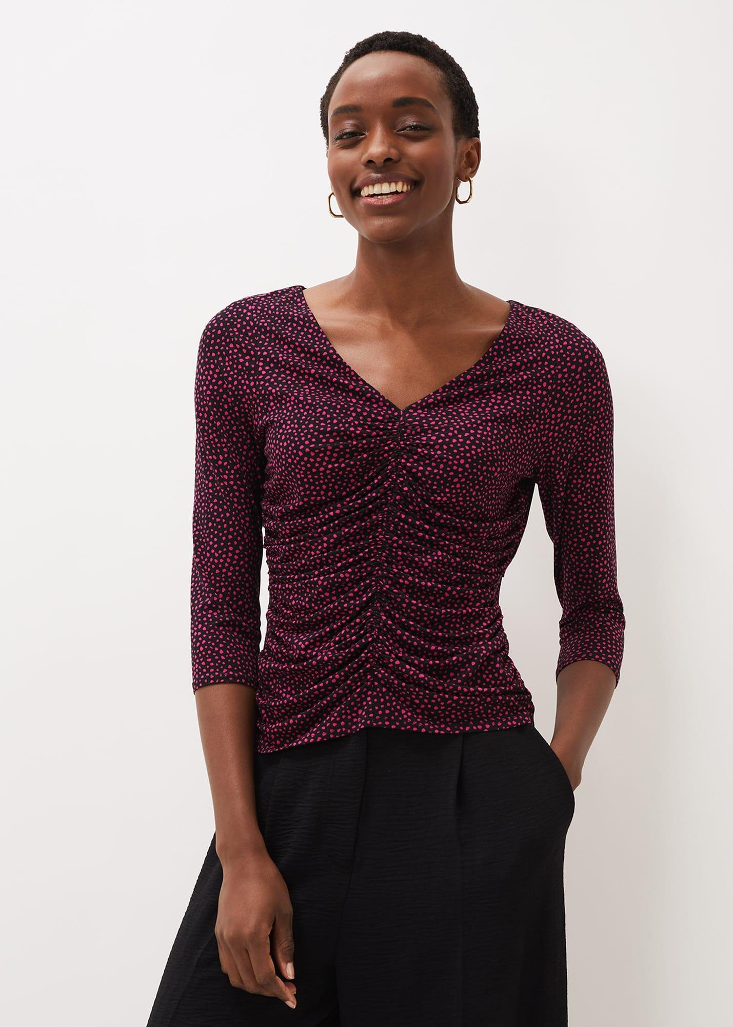 Paris Spot Print Top