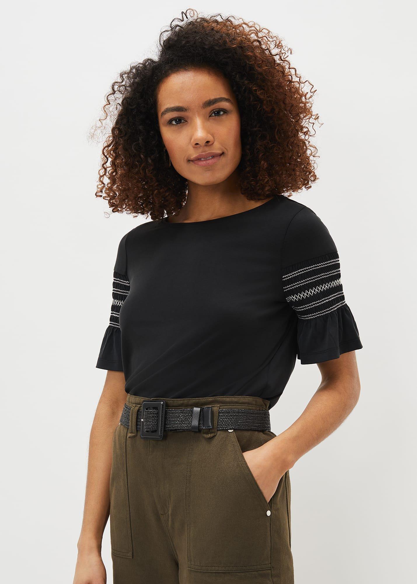 Rayna Shirred Sleeve Detail Top