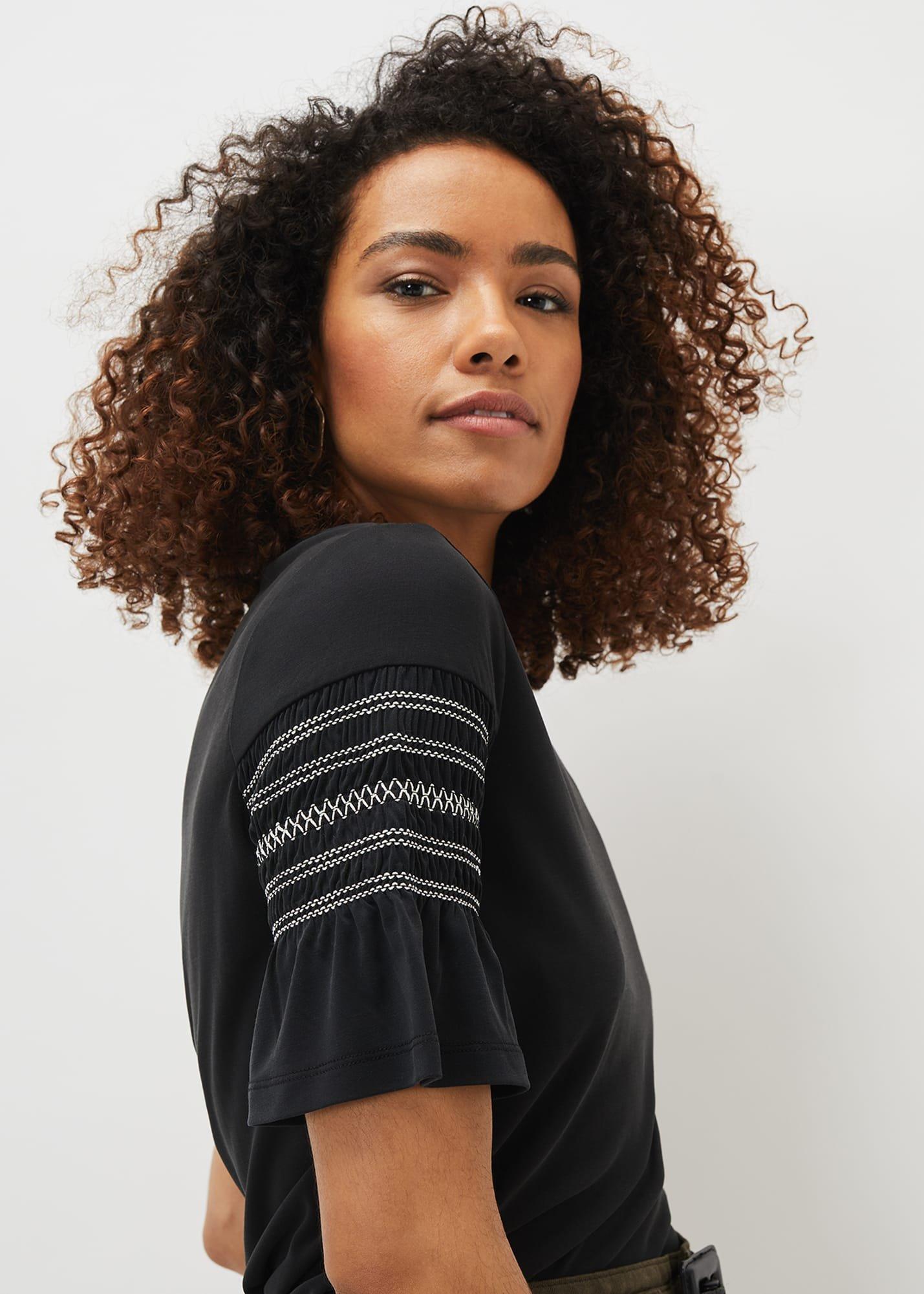 Rayna Shirred Sleeve Detail Top