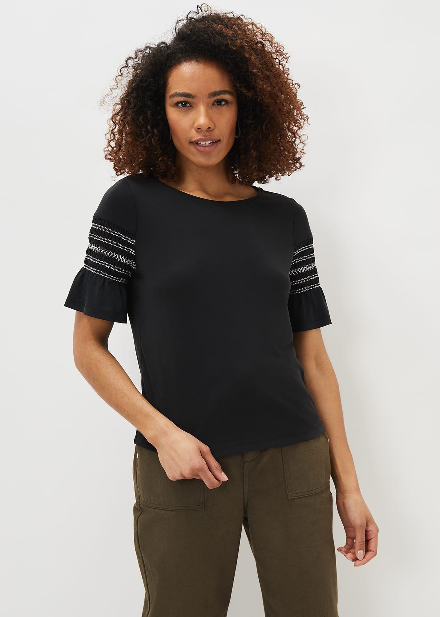Rayna Shirred Sleeve Detail Top