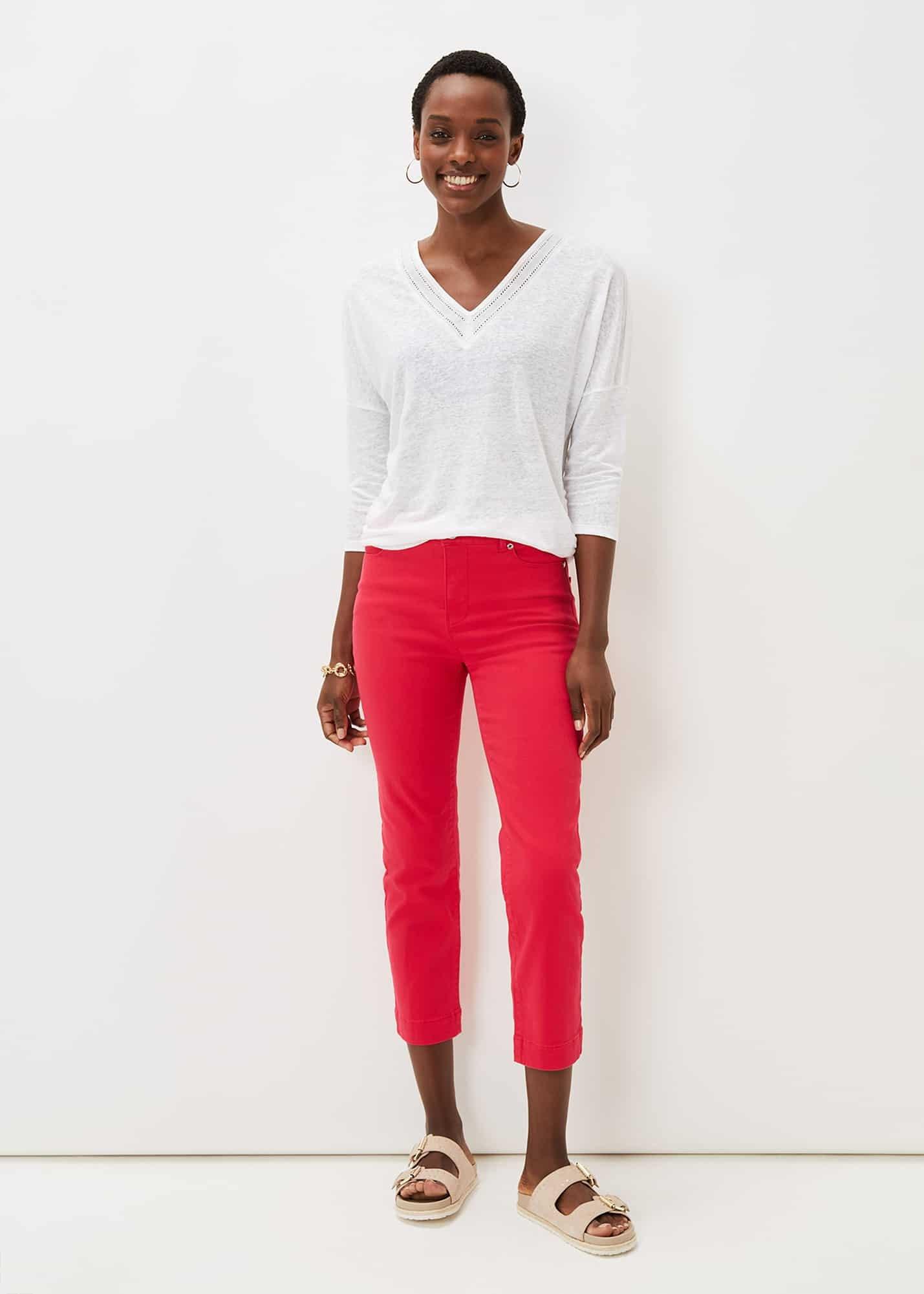 Kaitlyn V Neck Linen Top