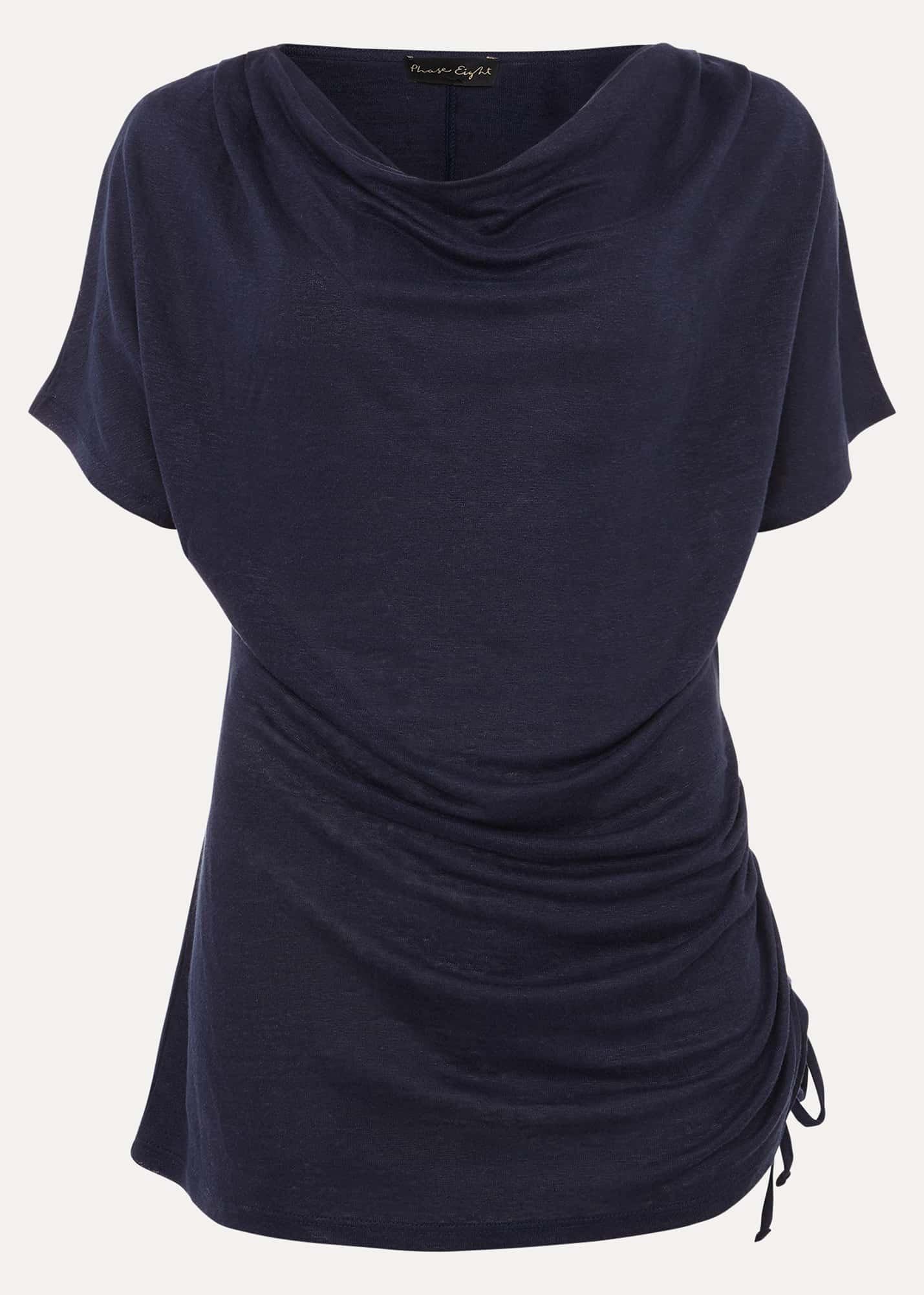 Lea Longline Ruched Linen Top