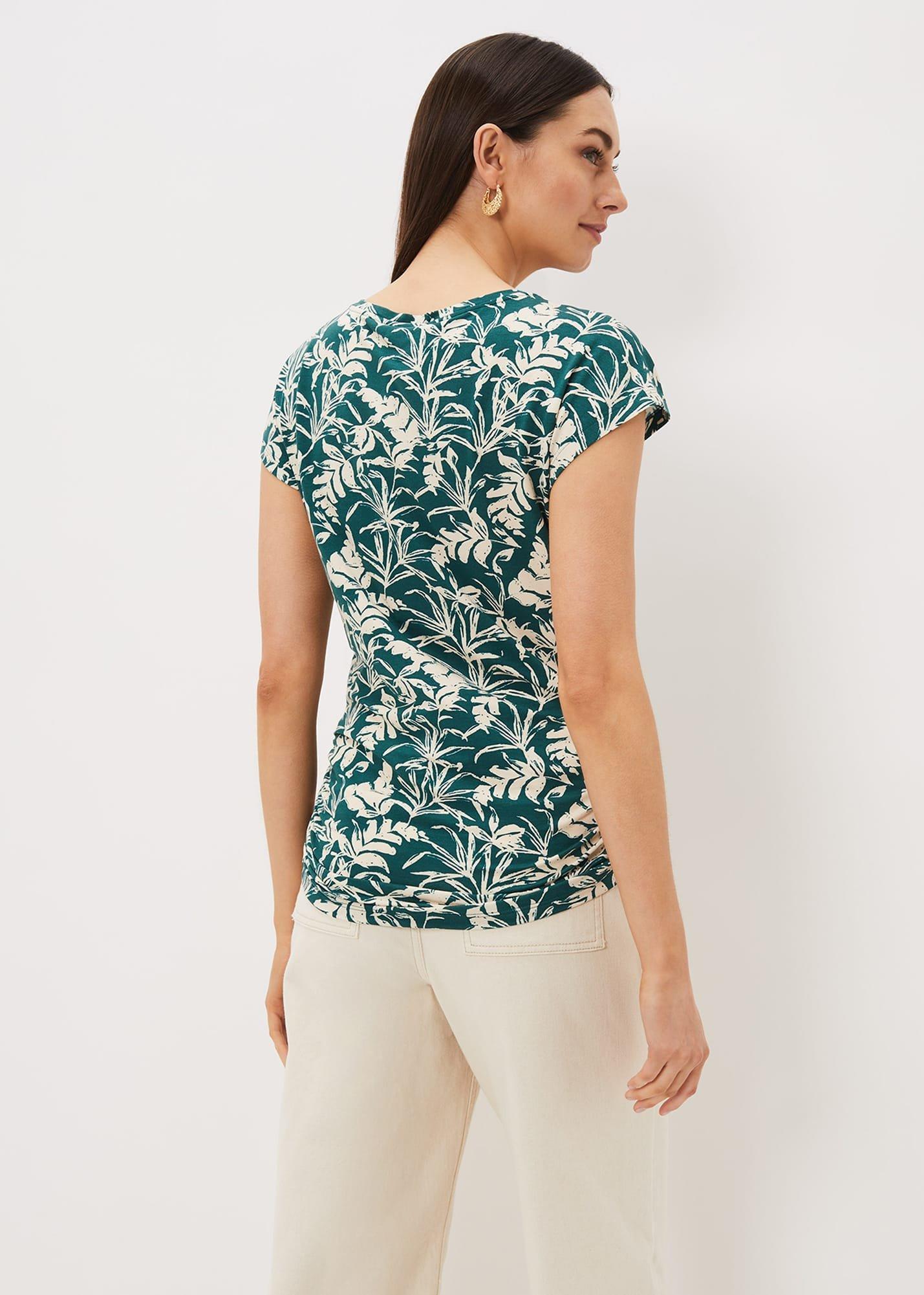 Lissa Leaf Print Top