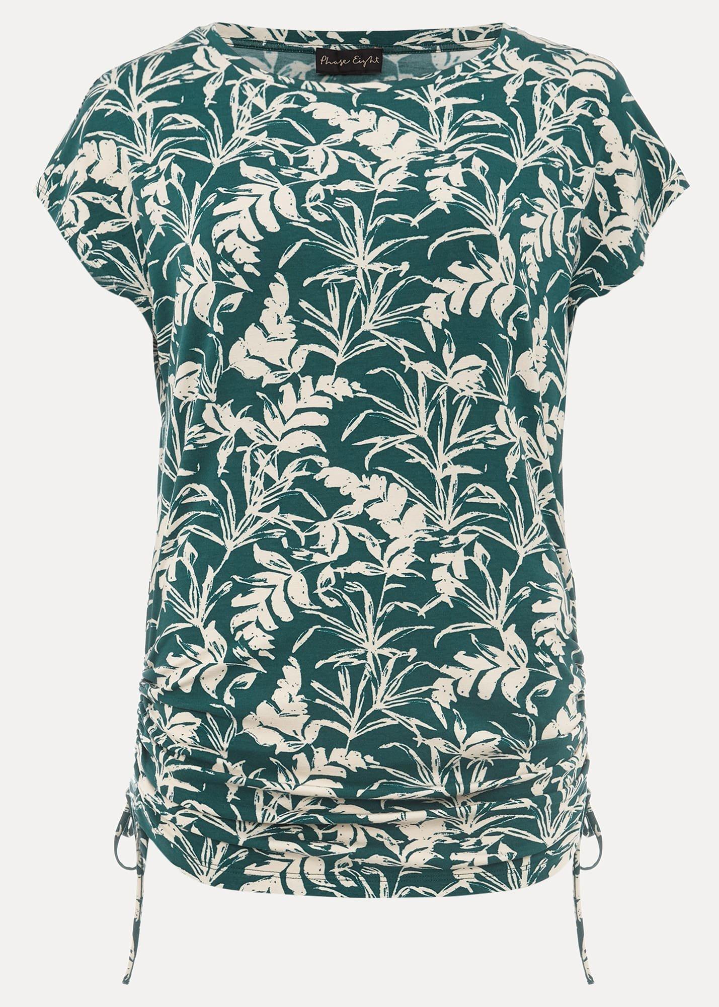 Lissa Leaf Print Top