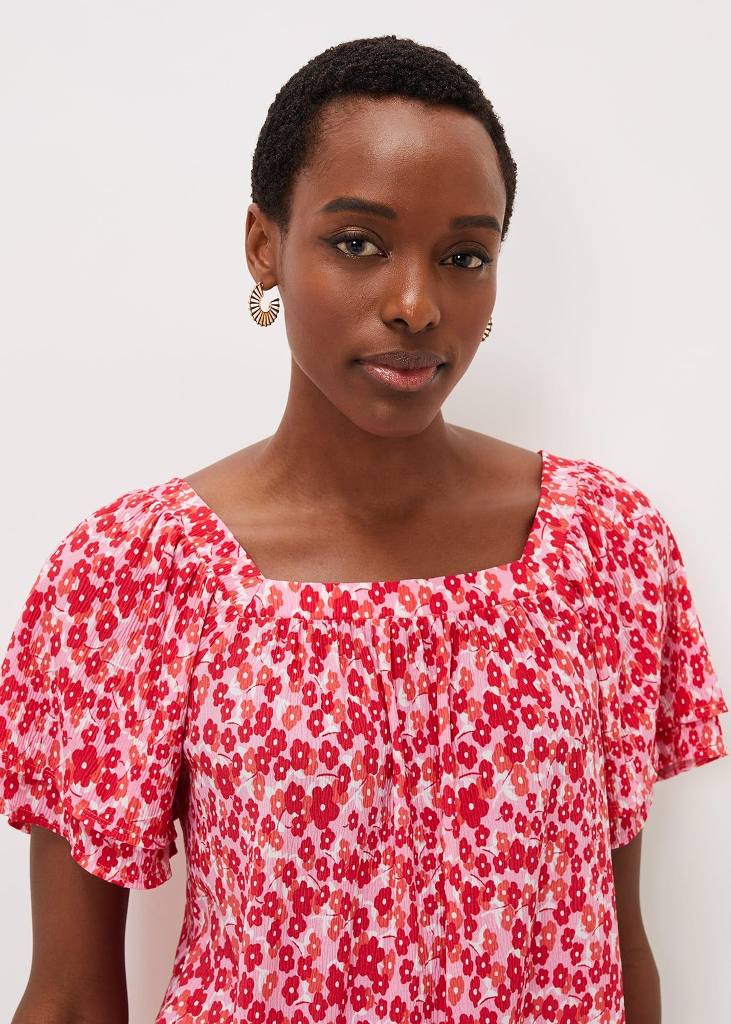 Saffy Floral Square Neck Top