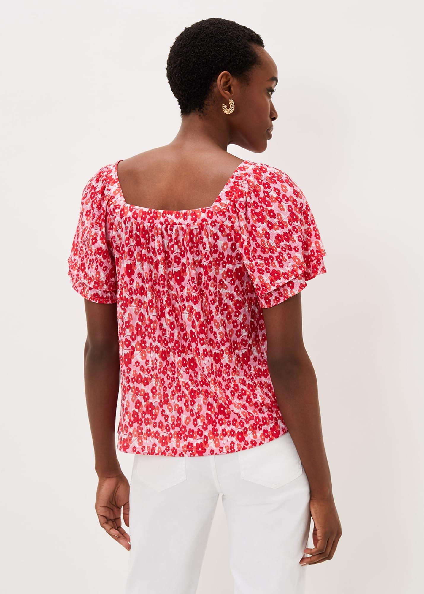Saffy Floral Square Neck Top