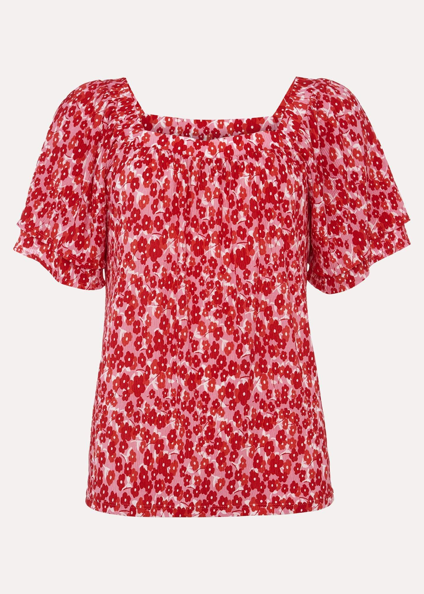 Saffy Floral Square Neck Top