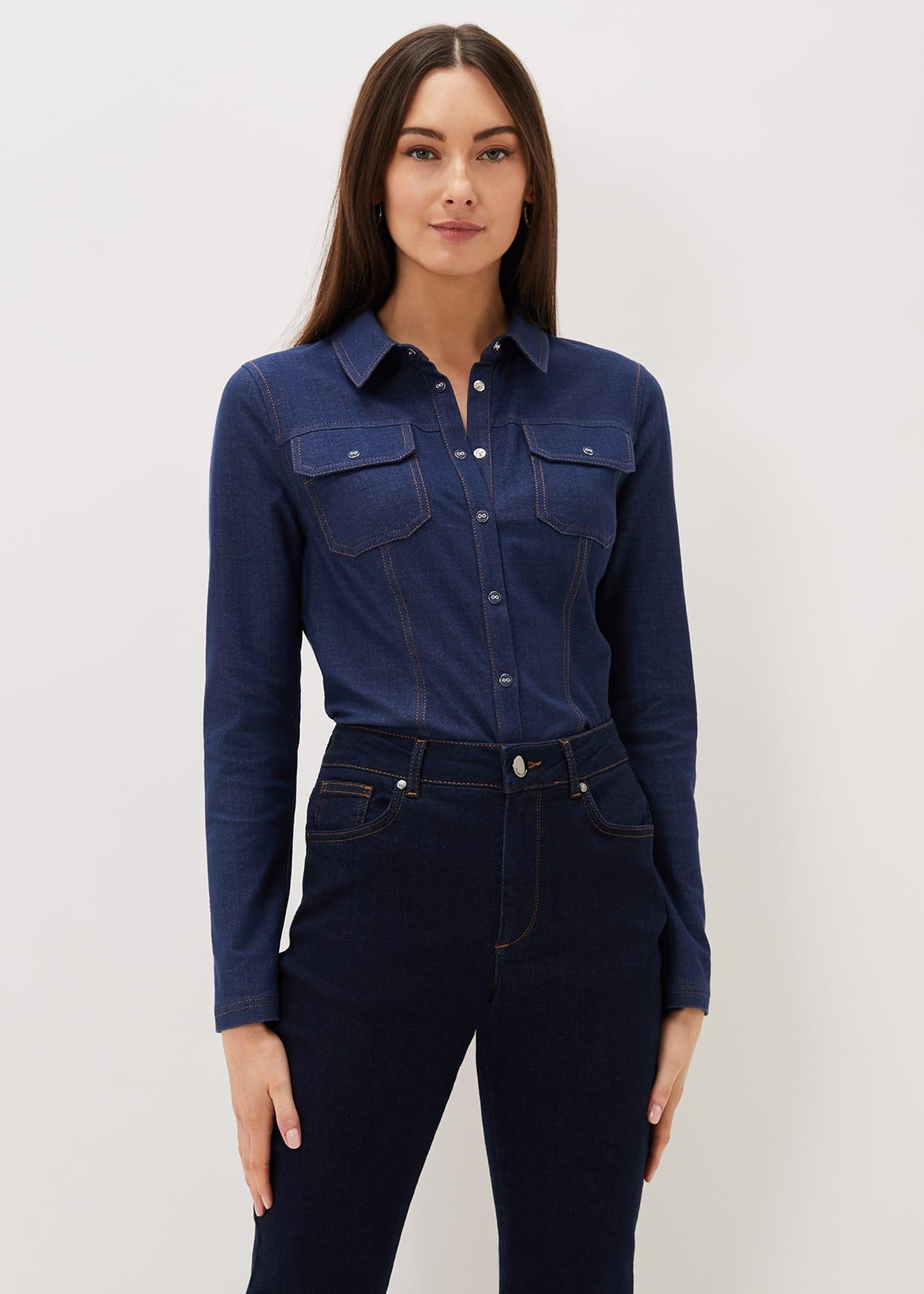 Katheryn Denim Jersey Shirt