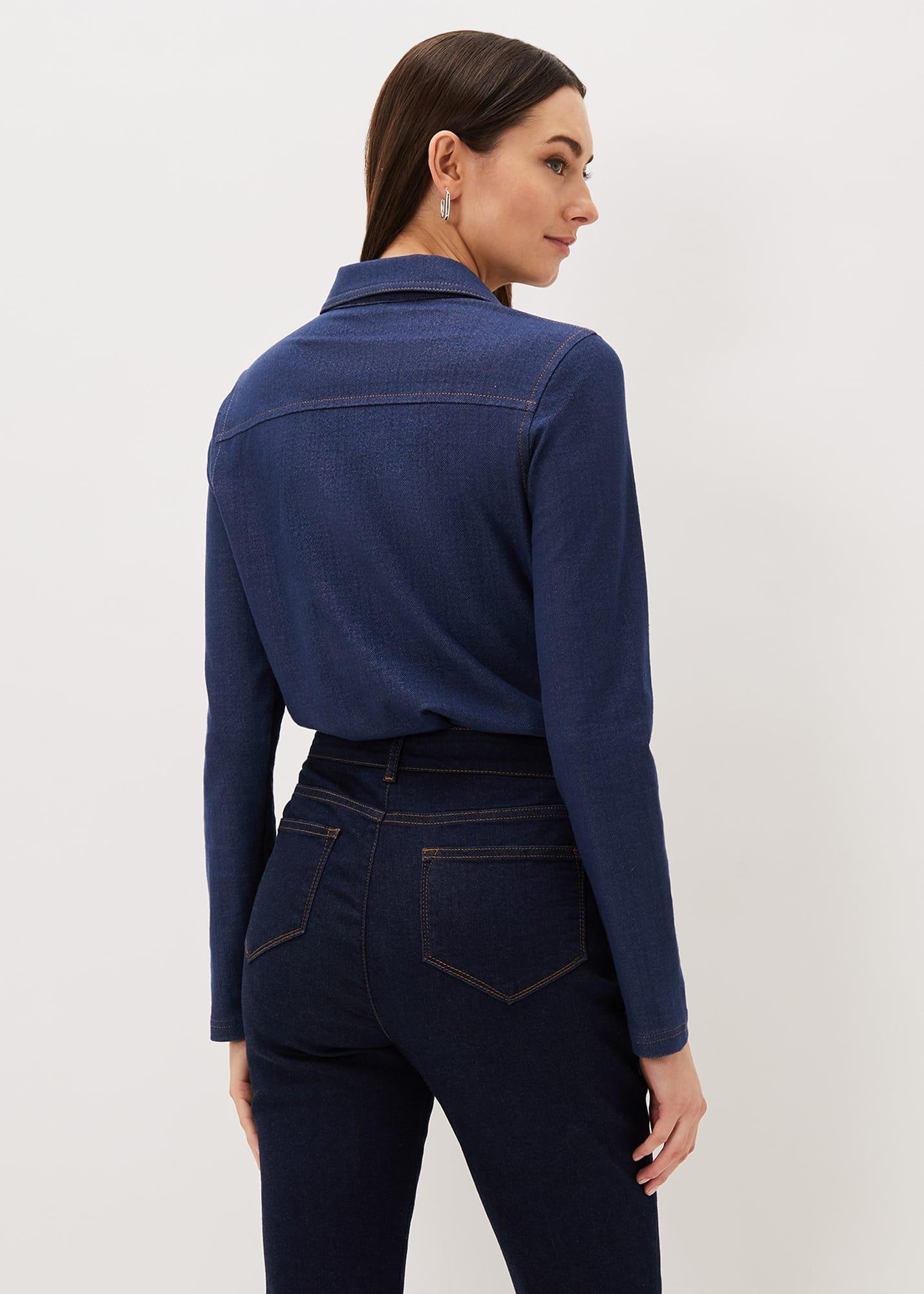 Katheryn Denim Jersey Shirt