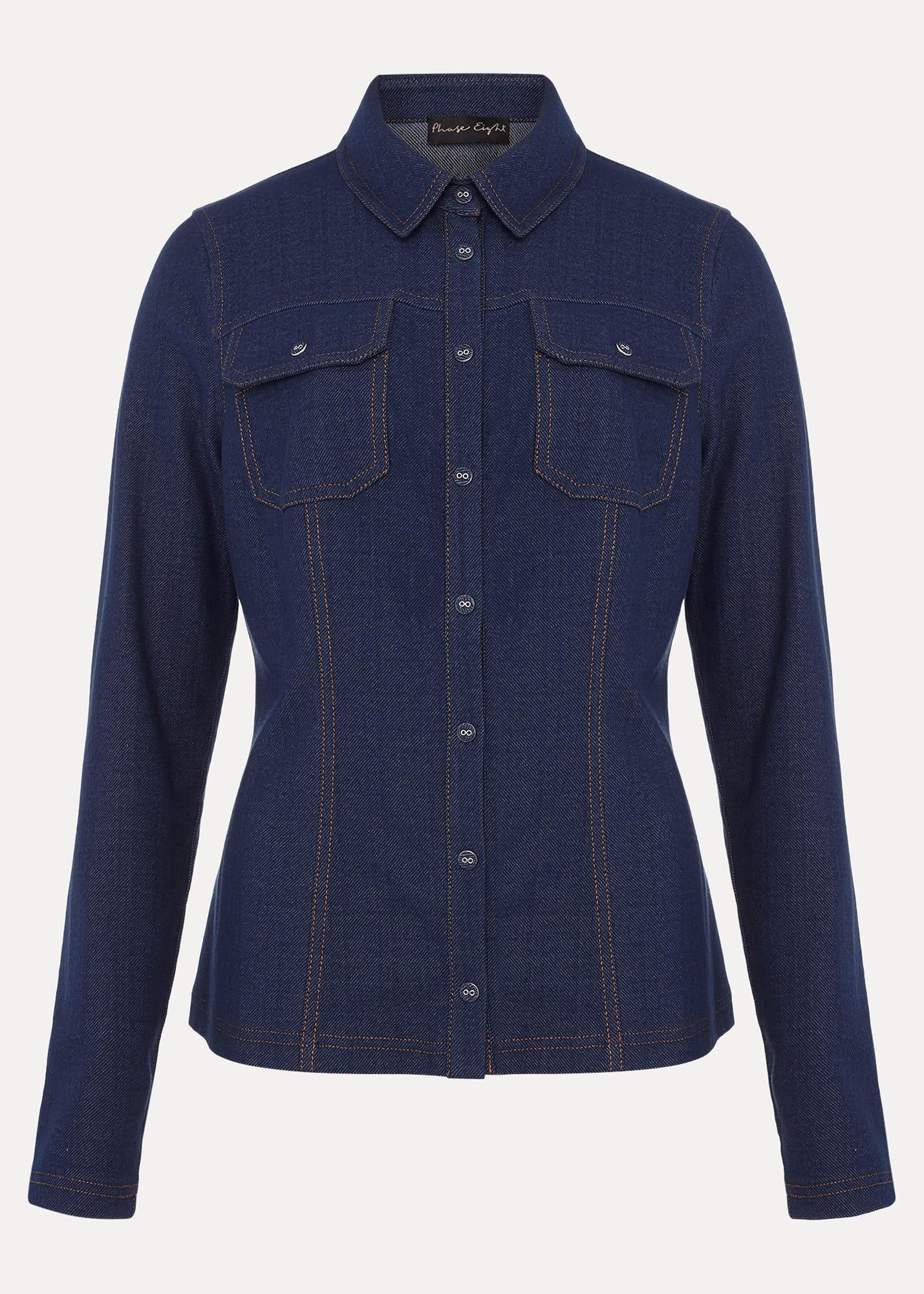 Katheryn Denim Jersey Shirt
