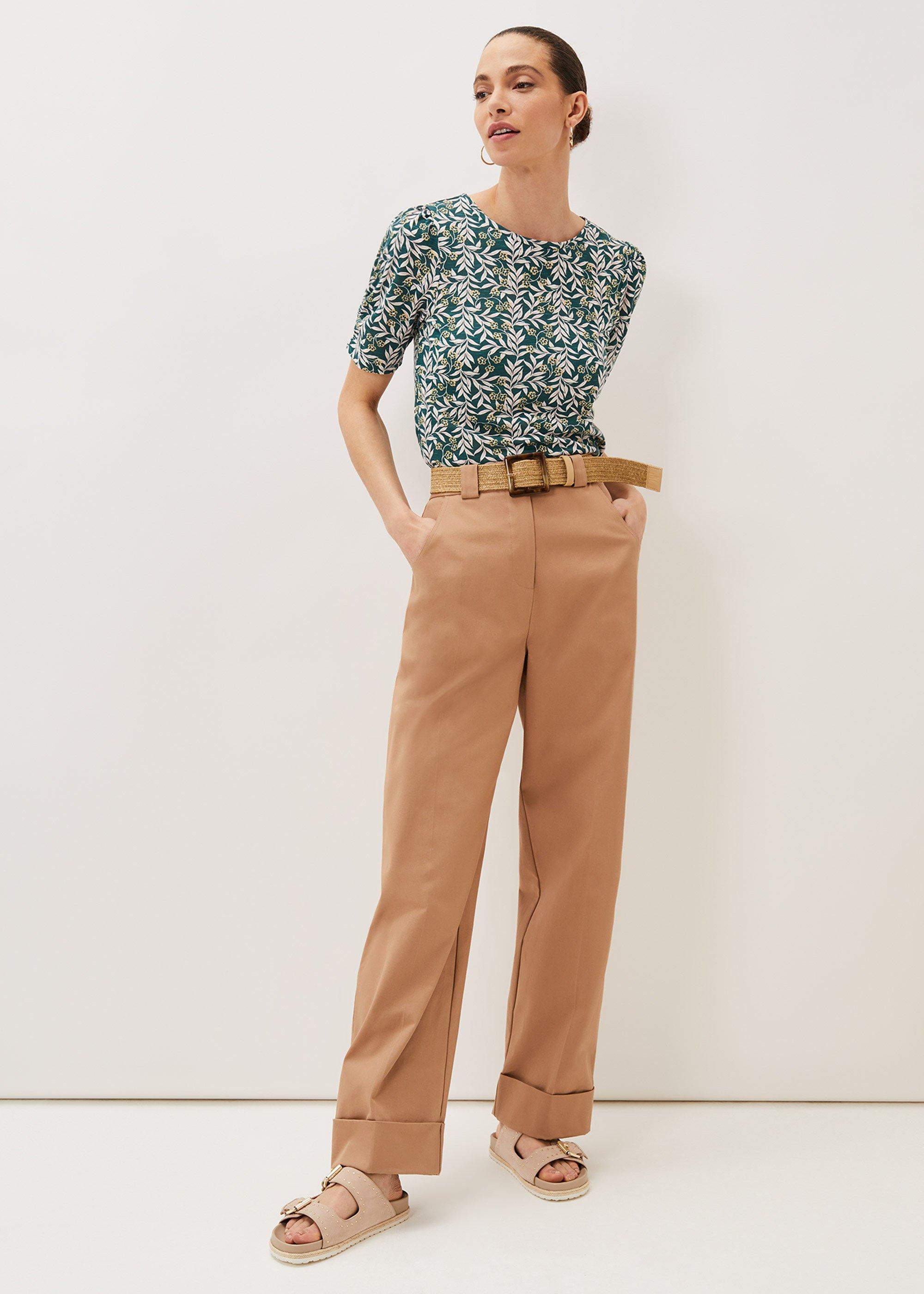 Poppie Leaf Print Top