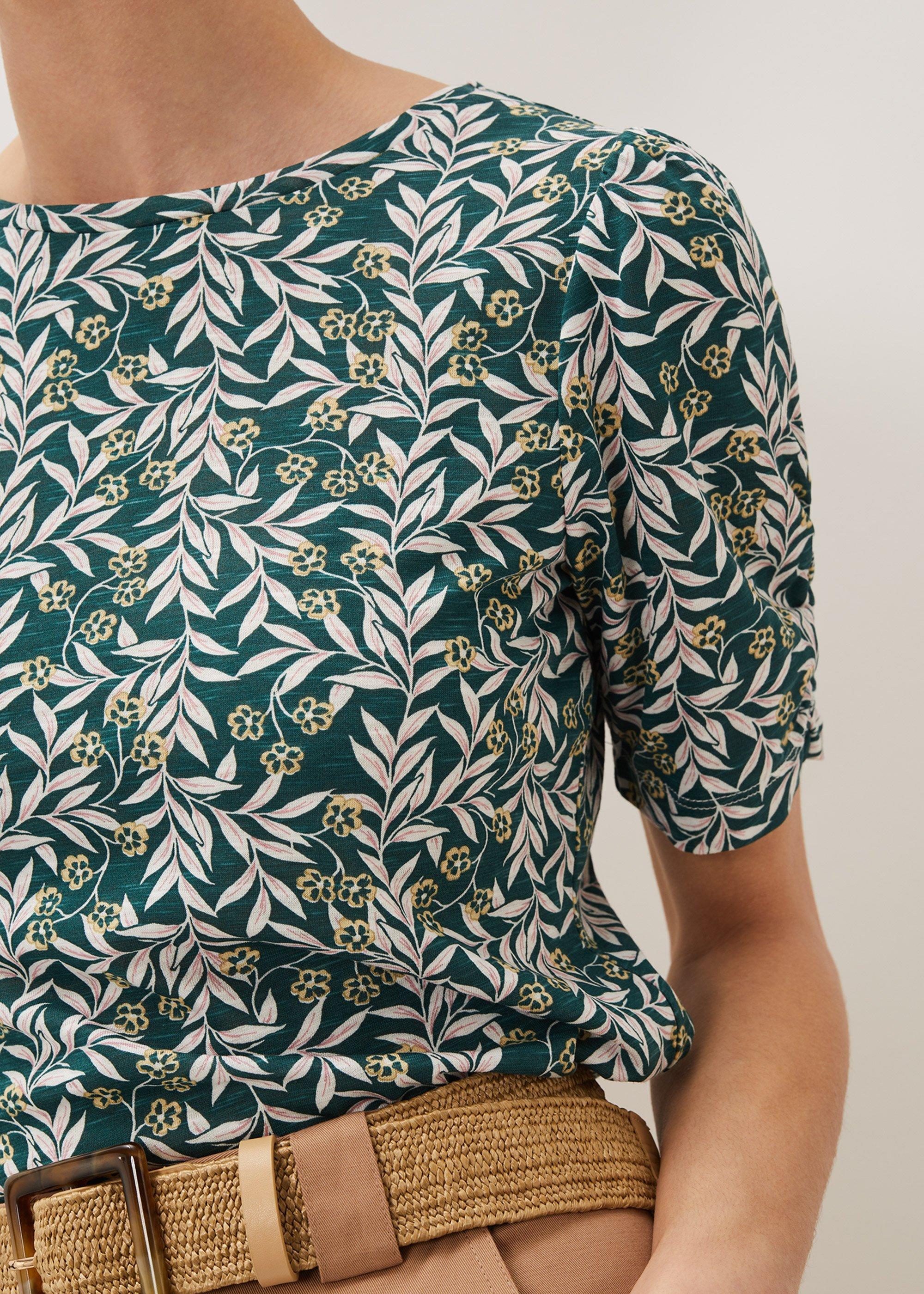 Poppie Leaf Print Top