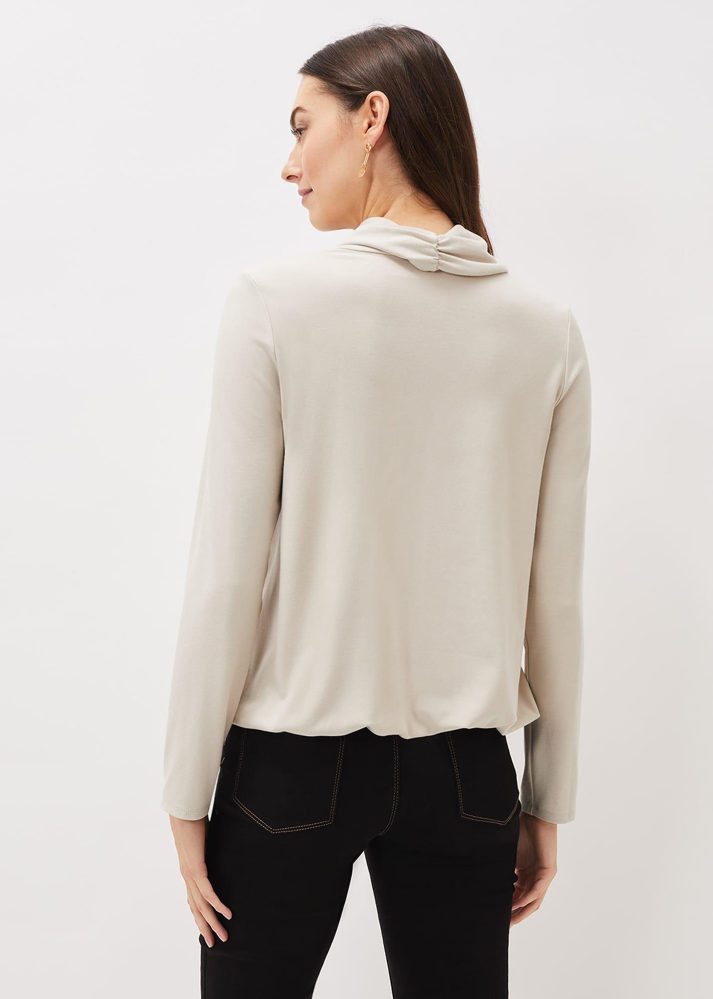 Elia Cowl Neck Blouson Top