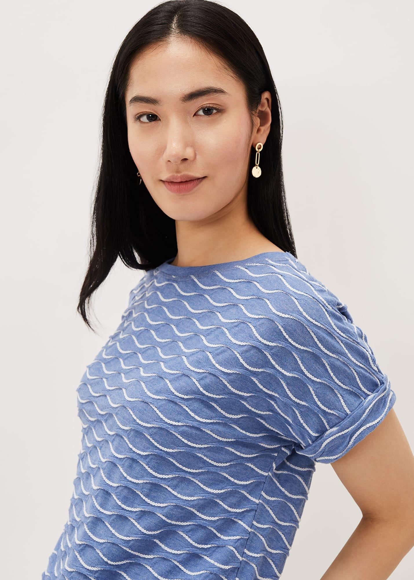 Clarissa Textured Ripple Top