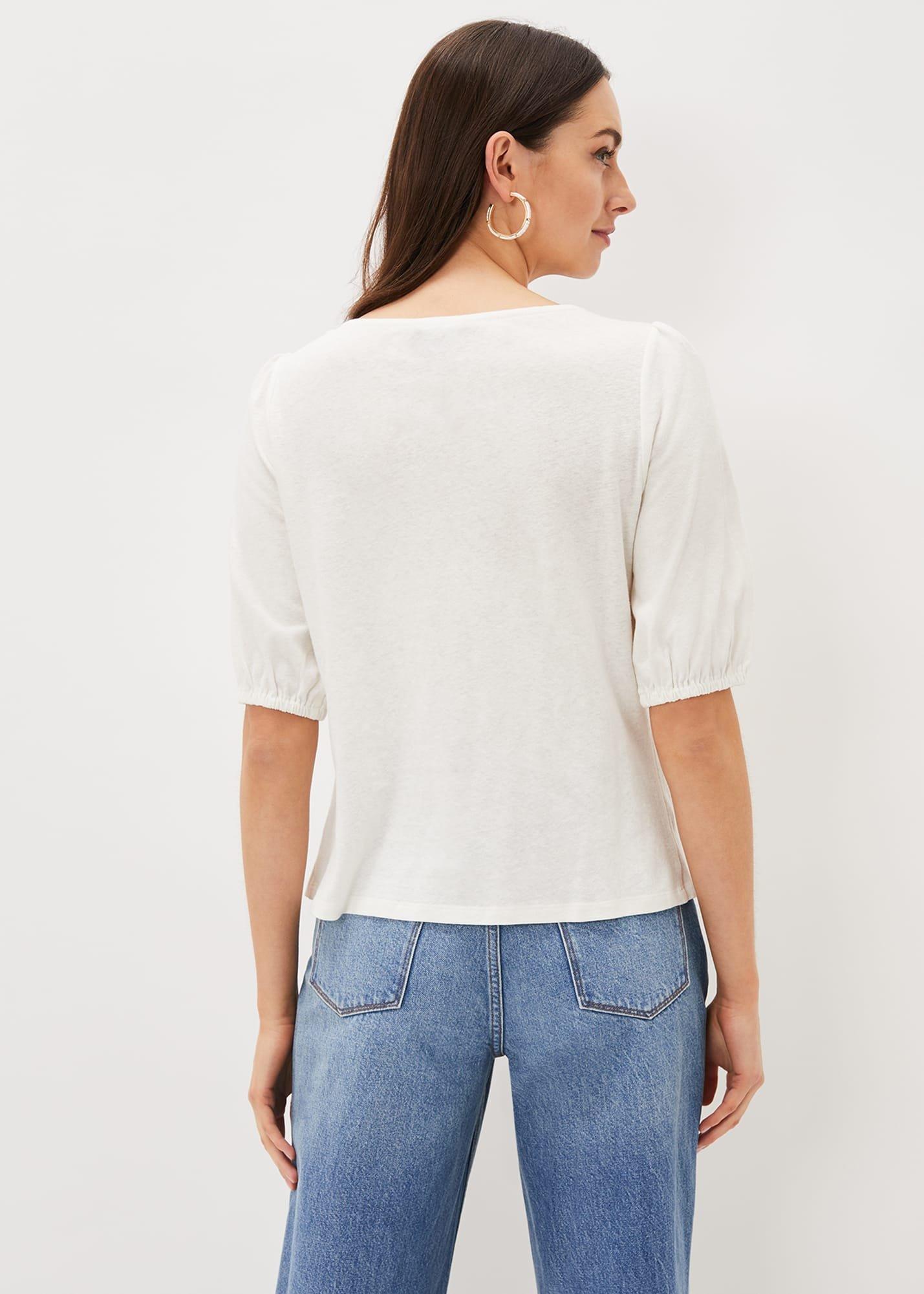 Jillian Crochet Front Slub Top