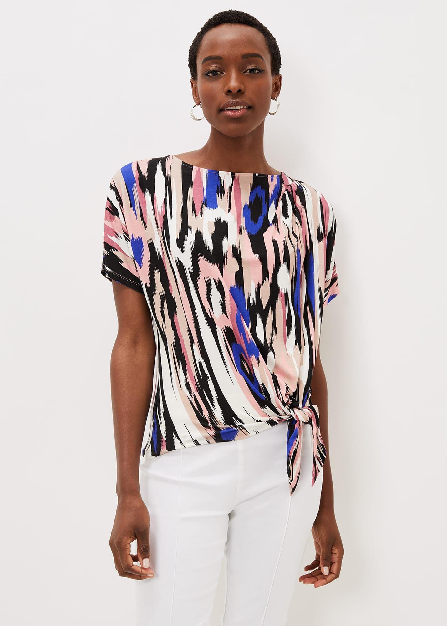 Caitlyn Ikat Print Top