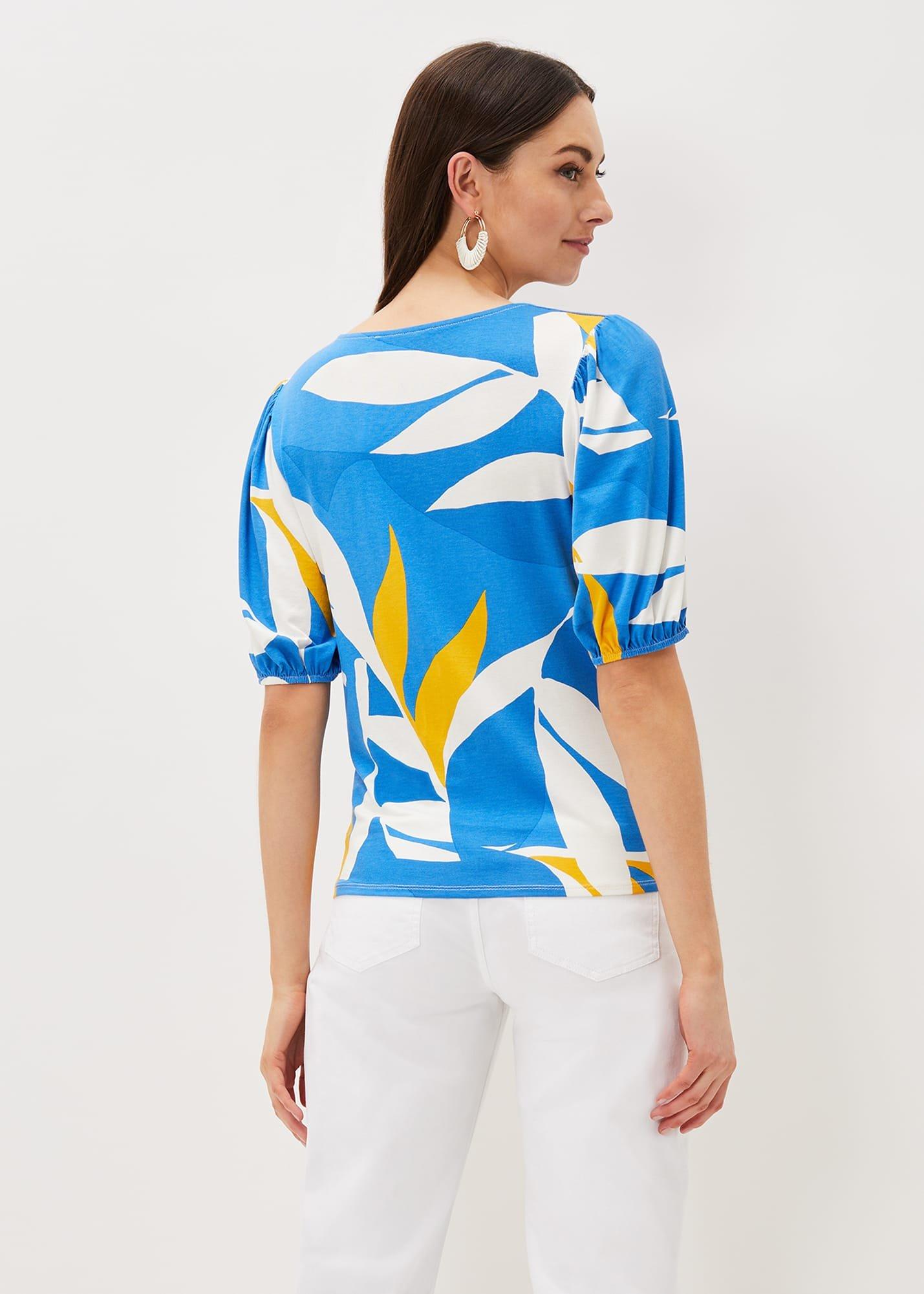 Izzey Leaf Print Top