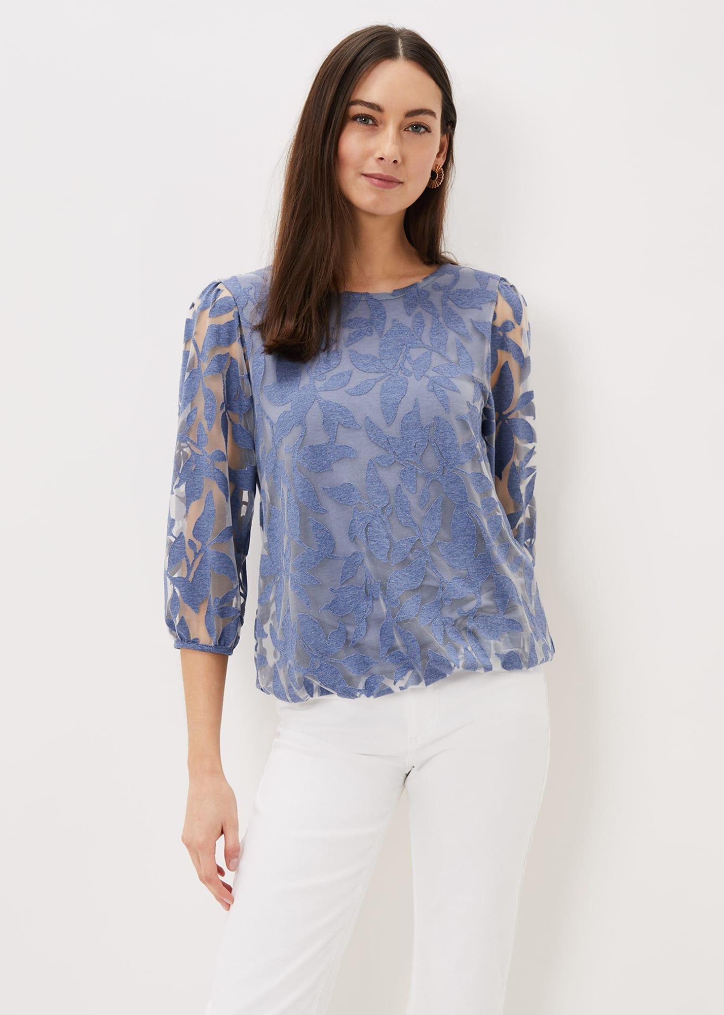 Kamya Leaf Burnout Top
