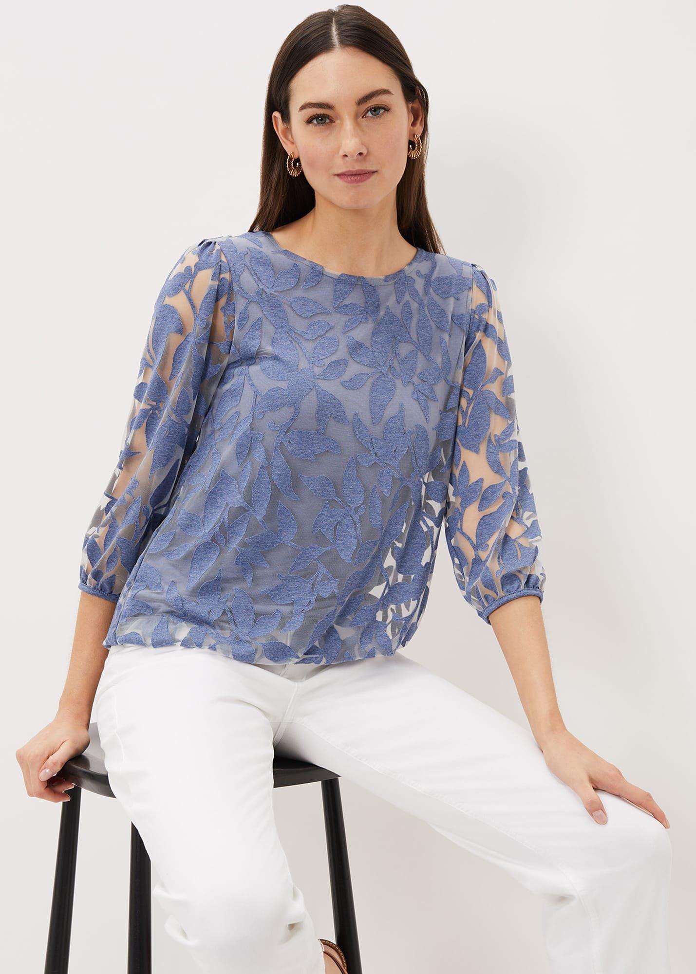 Kamya Leaf Burnout Top