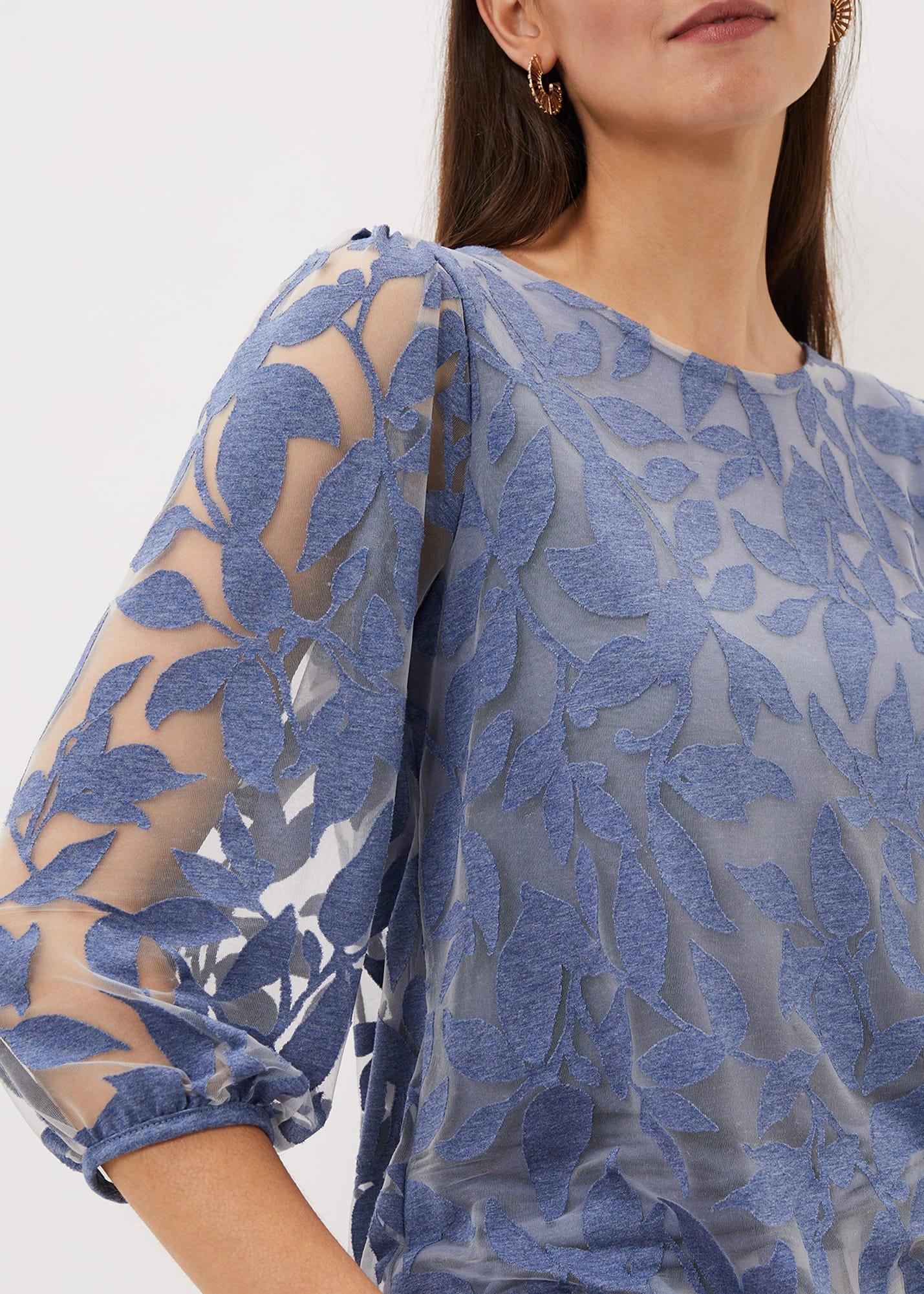 Kamya Leaf Burnout Top
