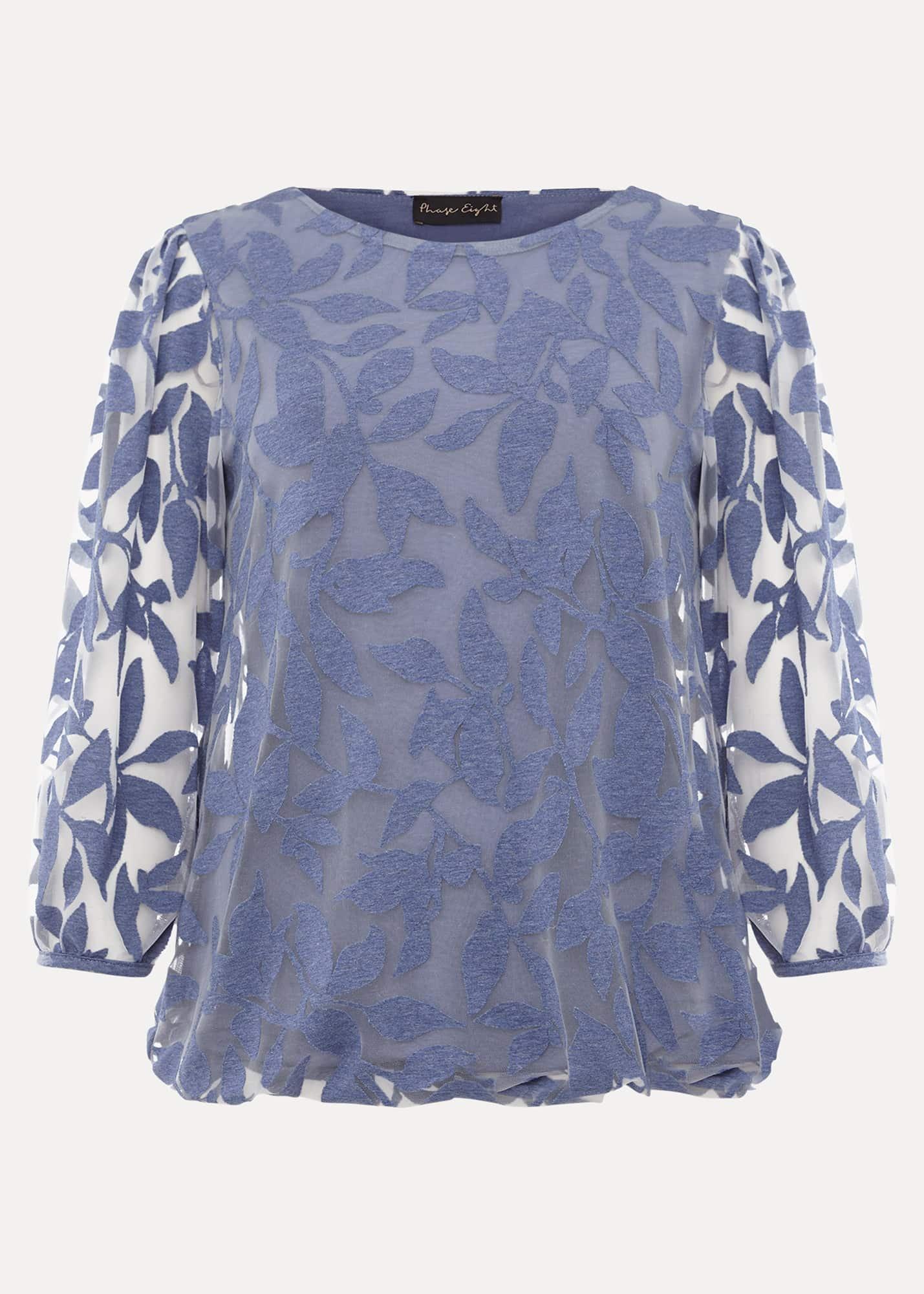Kamya Leaf Burnout Top