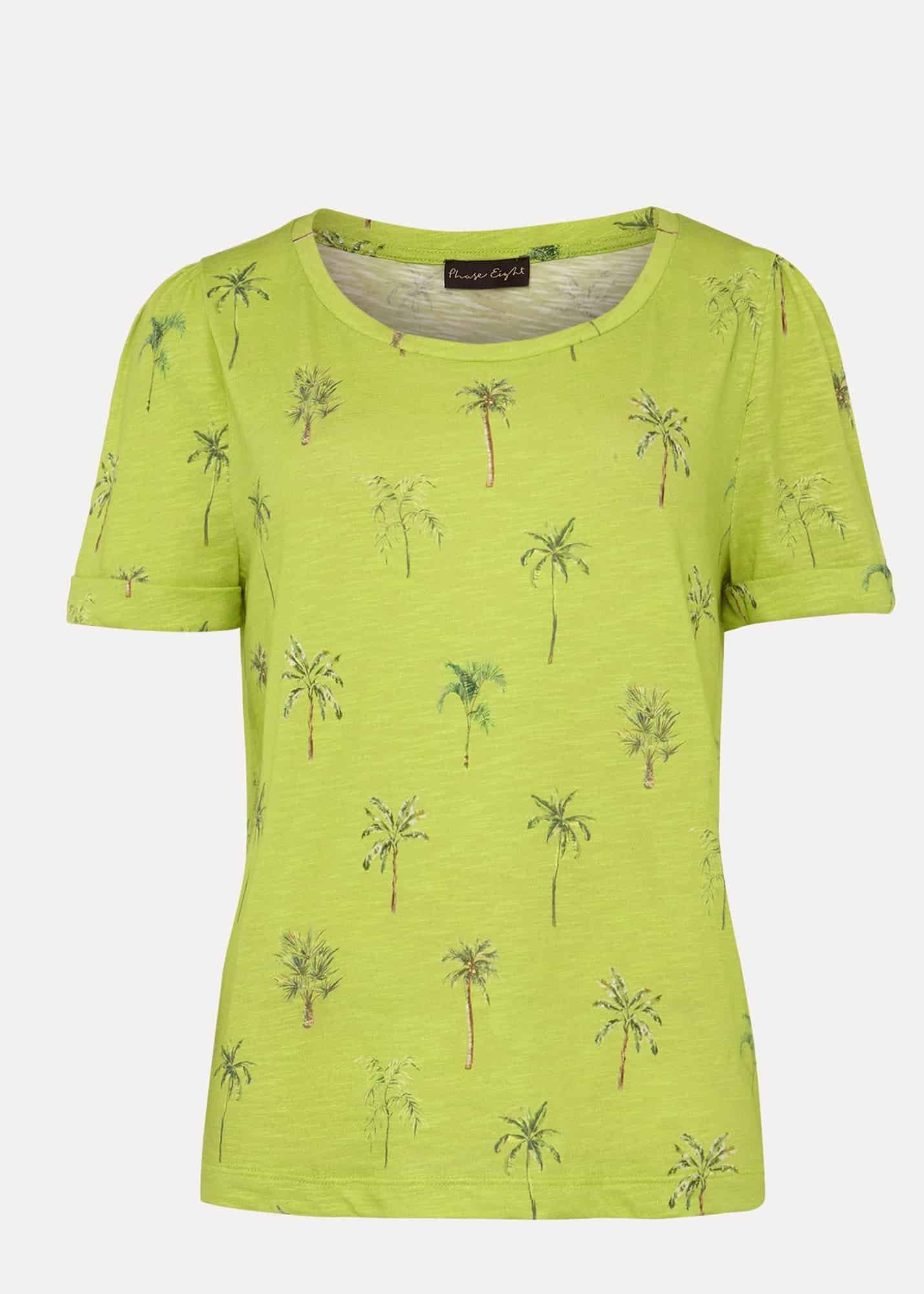 Violeta Cotton Palm Print Top